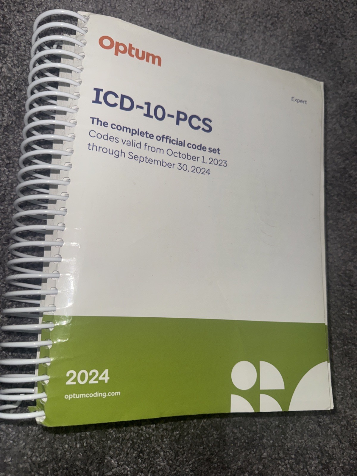 2024 ICD-10-PCS Expert (Spiral) – Spiral-bound, by Optum – Good