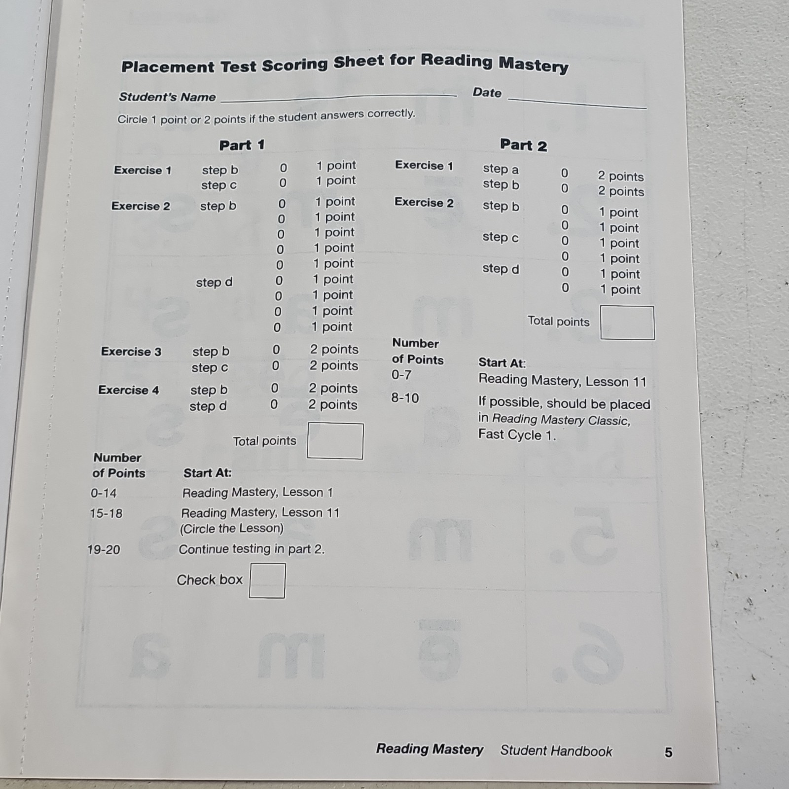 SRA Reading Mastery Signature Ed CBA & Fluency Student Book