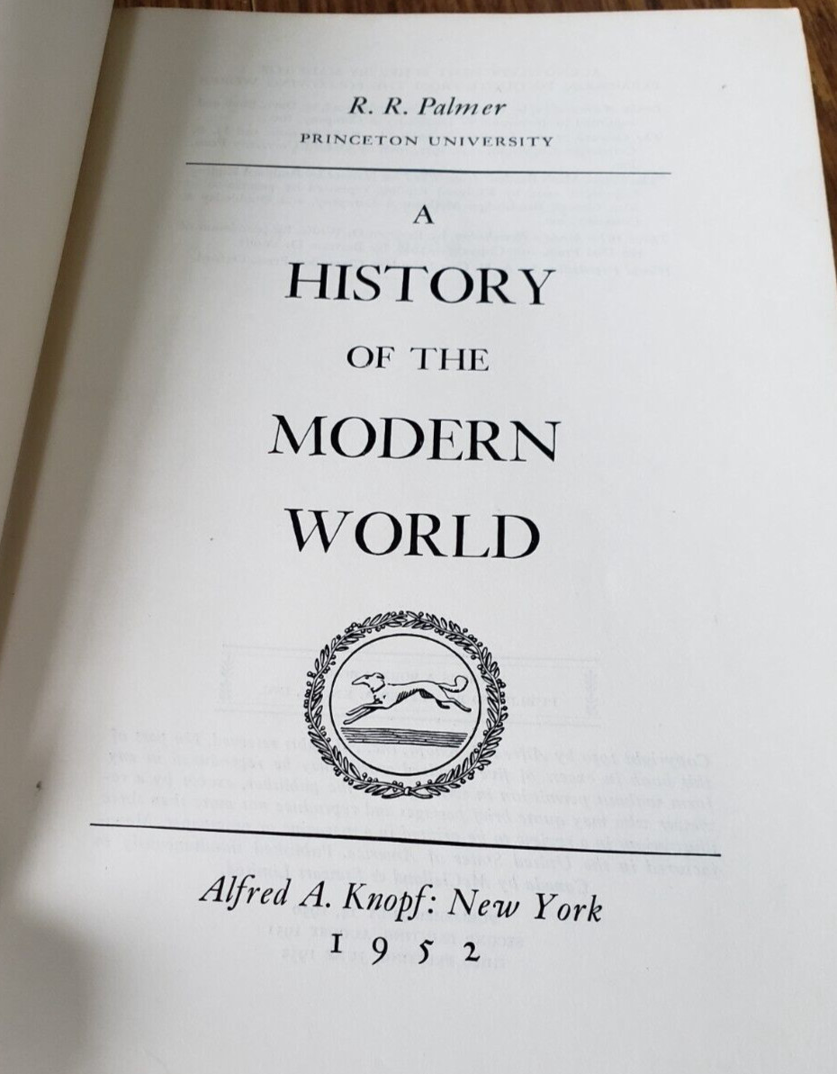 A History of the Modern World Third edition R.R. Palmer Hardback