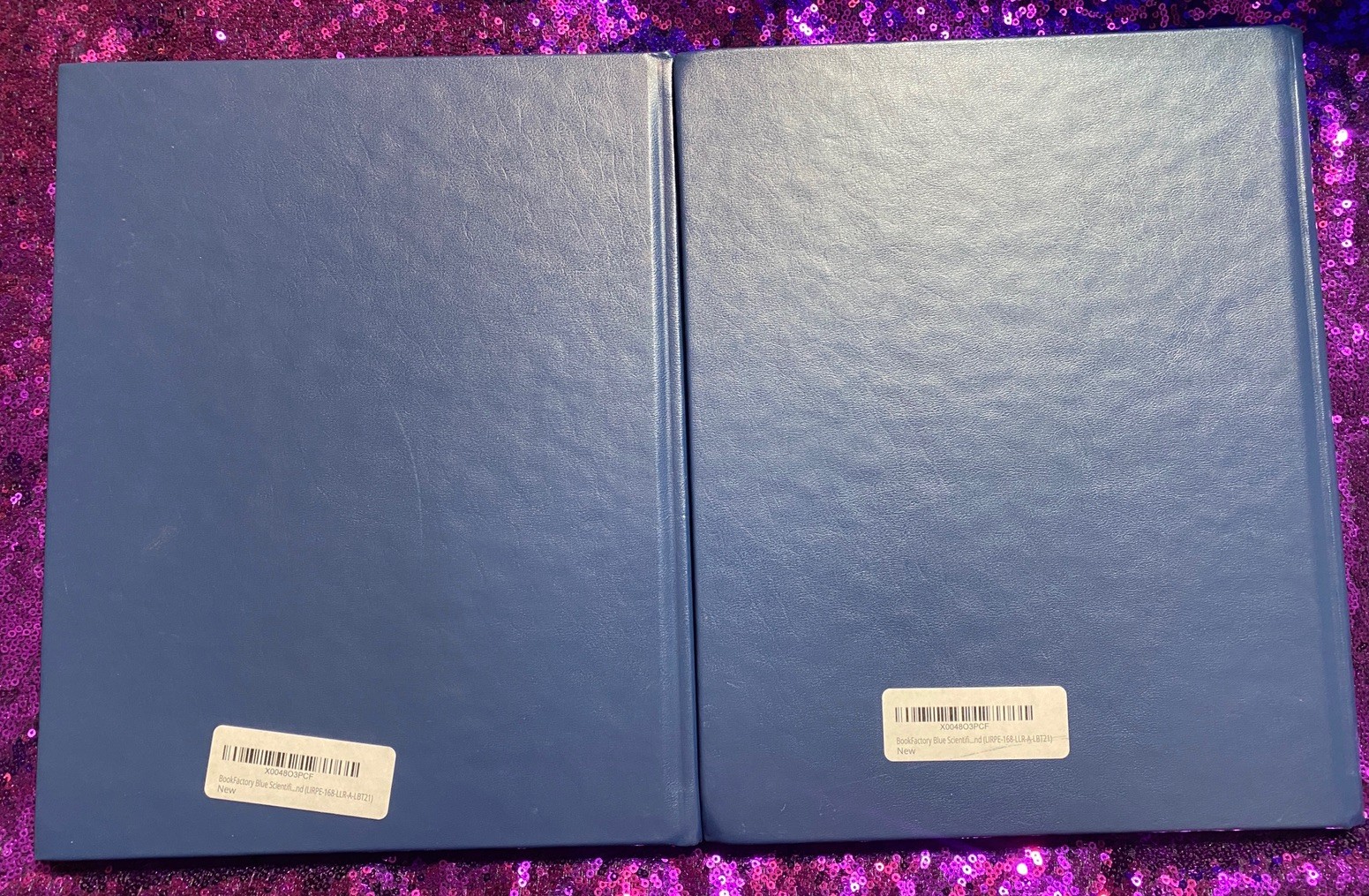 2x BookFactory Blue Scientific Notebook 84 Pages Each Hard Cover Blue Lab Notebo