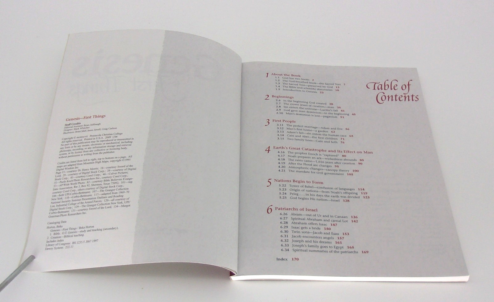 A Beka Book Genesis First Things By Beka Horton