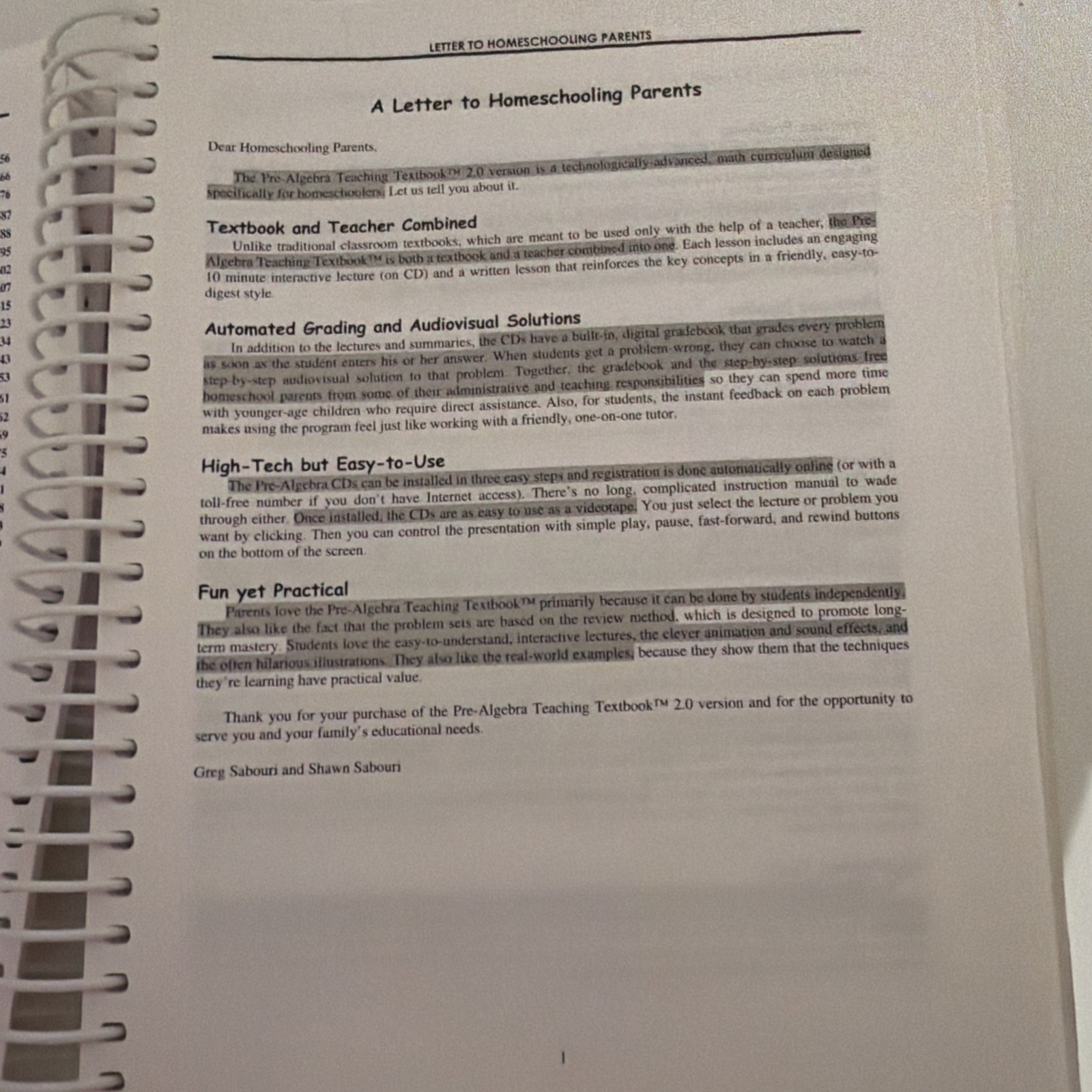 Teaching Textbook: Pre-Algebra Textbook 2.0 & Answer Key/Test Bank