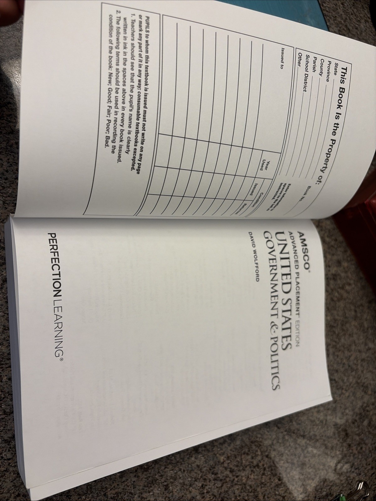 Advanced Placement United States Government & Politics, 3rd Edition by David…