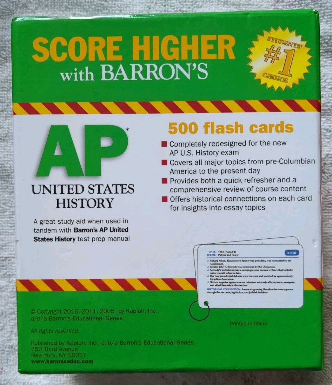 Barron’s Ap Ser.: AP US History Flash Cards by Kevin D. Preis and Michael R….