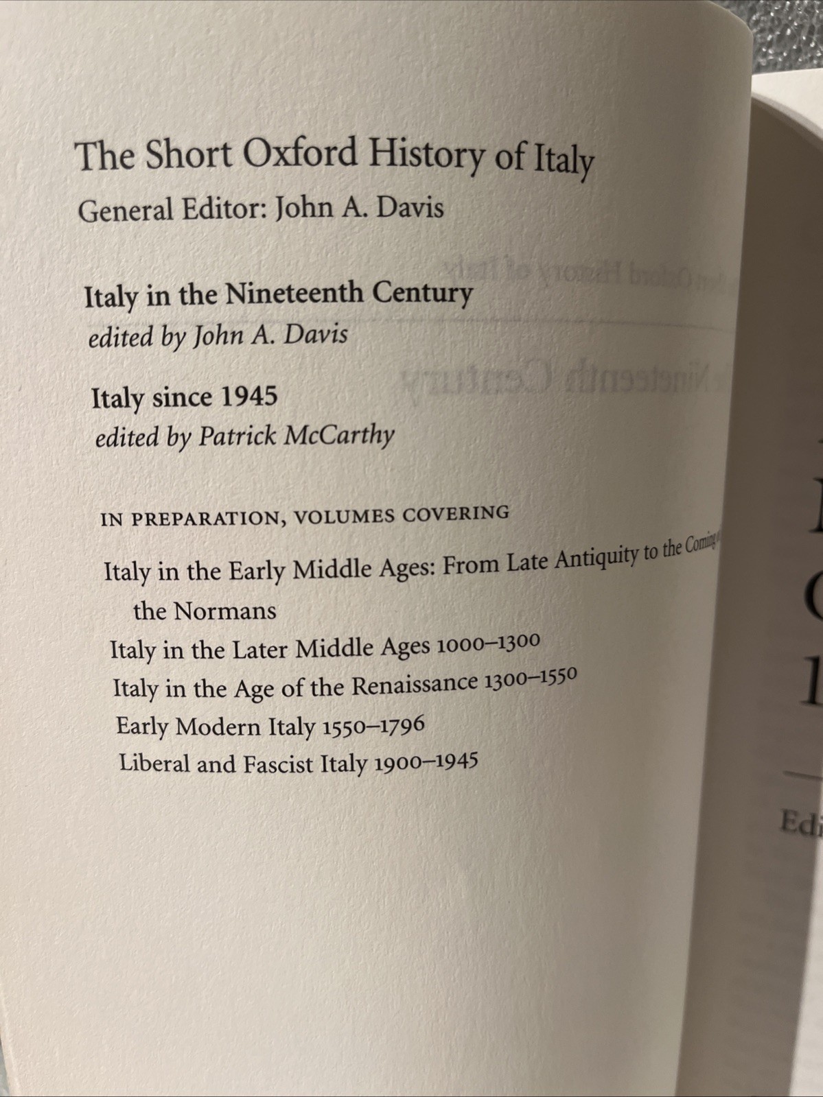 Short Oxford History of Italy Ser.: Italy in the Nineteenth Century : 1796-1900