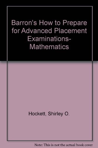 Barron’s how to prepare for advanced placement examinations, mathematics (Ba…