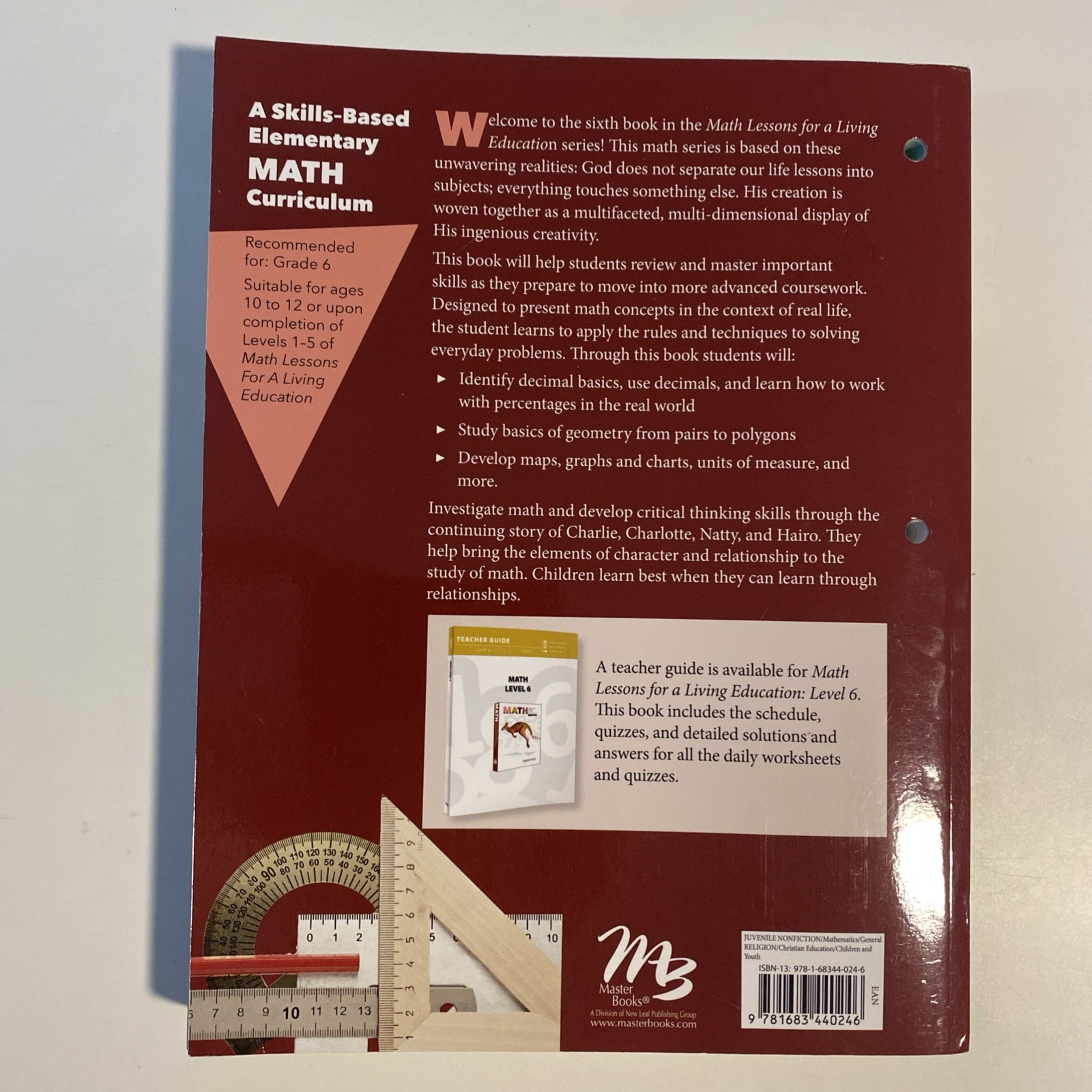 Master Books-Math Lessons For A Living Education: Level 6