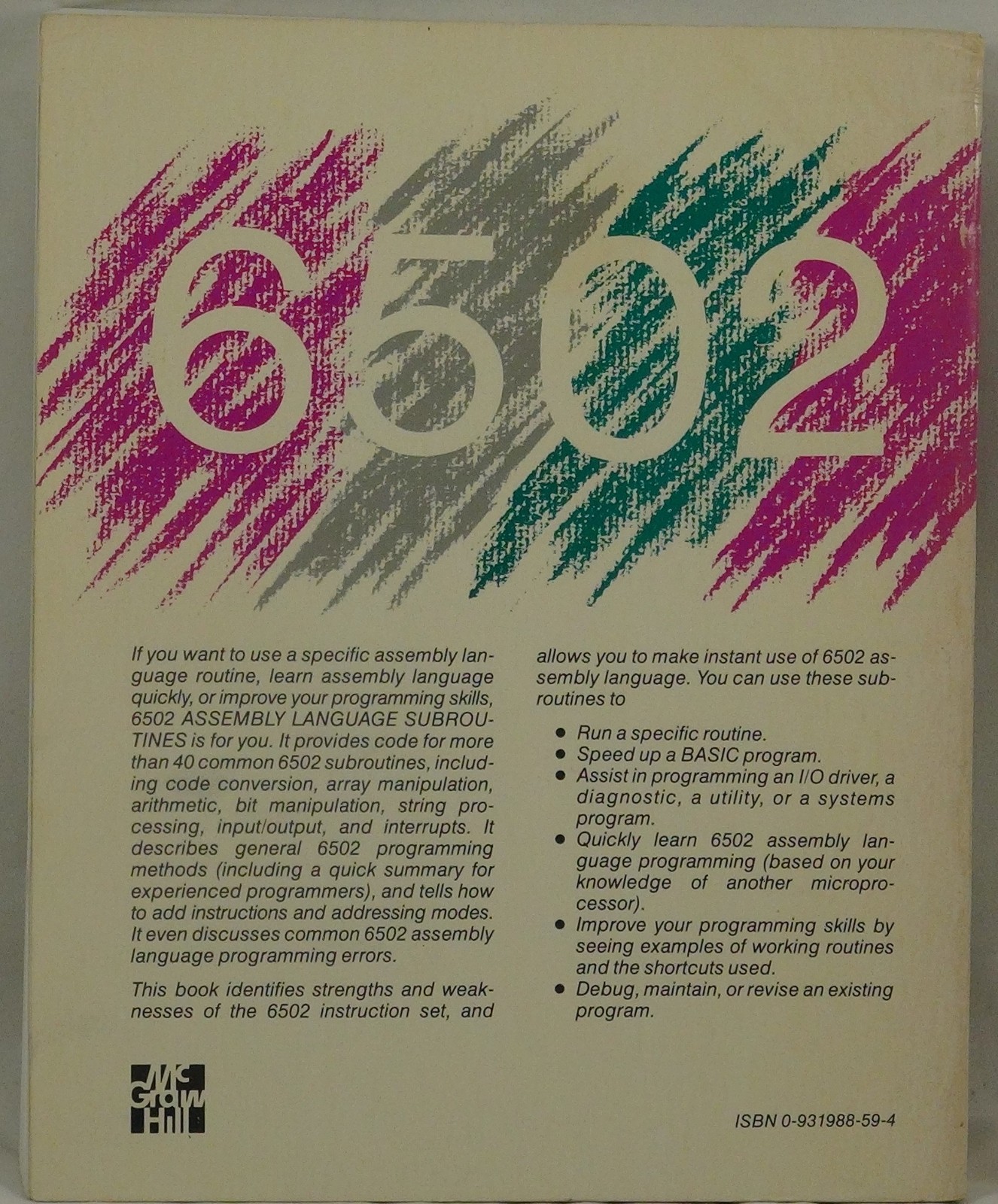 6502 Assembly Language Subroutines Leventhal Vintage Microprocessor Programming