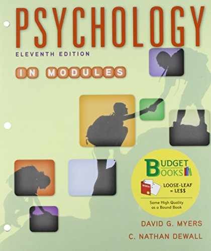 Loose-leaf Version for Psychology – Loose Leaf, by Myers David G.; – Very Good