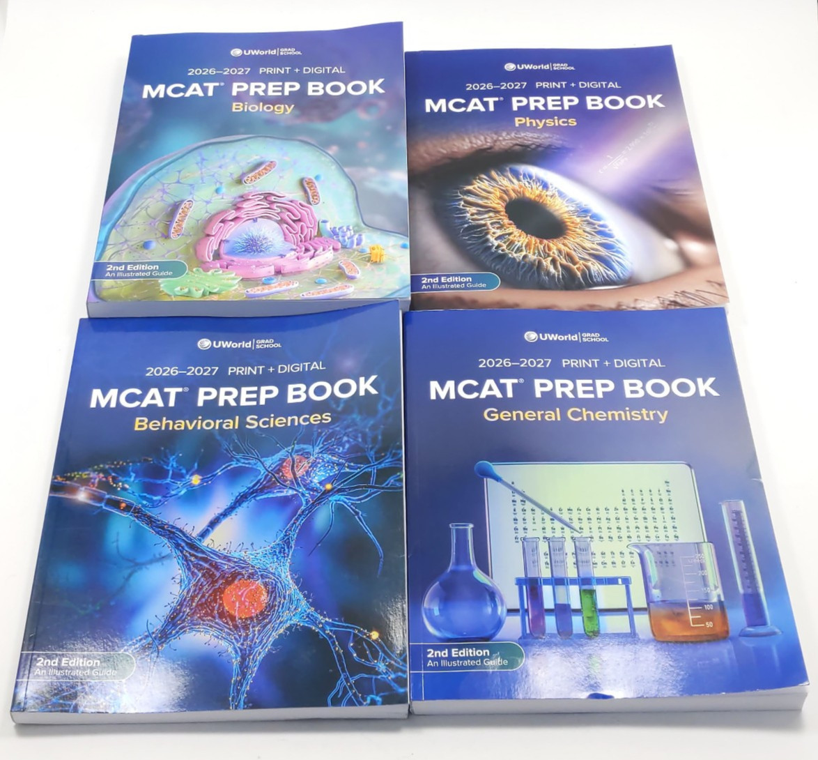 Uworld 2026-2027 MCAT Prep Book 8 Book Set (Books Only, No Digital Code)