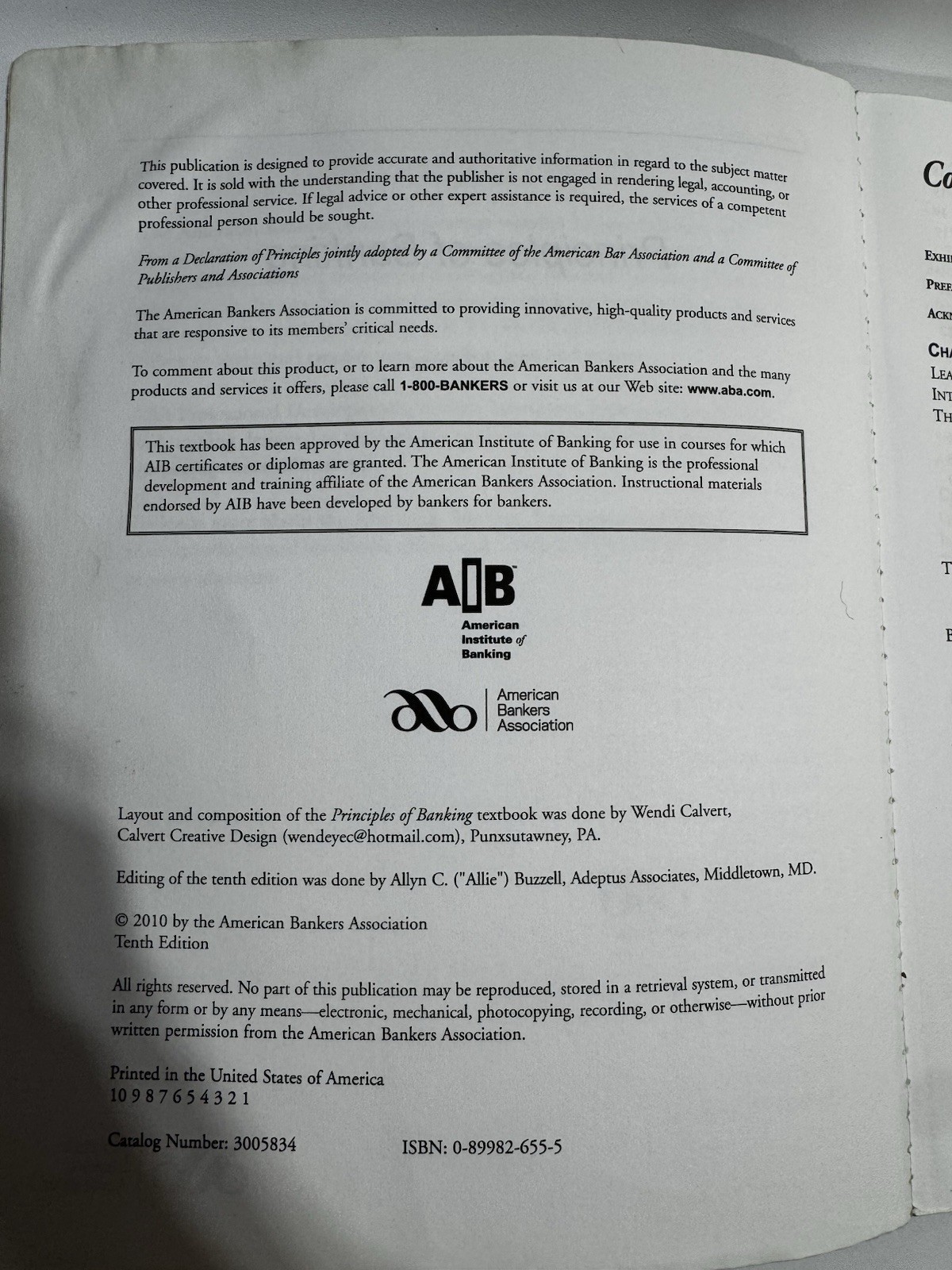 Principles of Banking 10th Edition American Bankers Association ABA Textbook