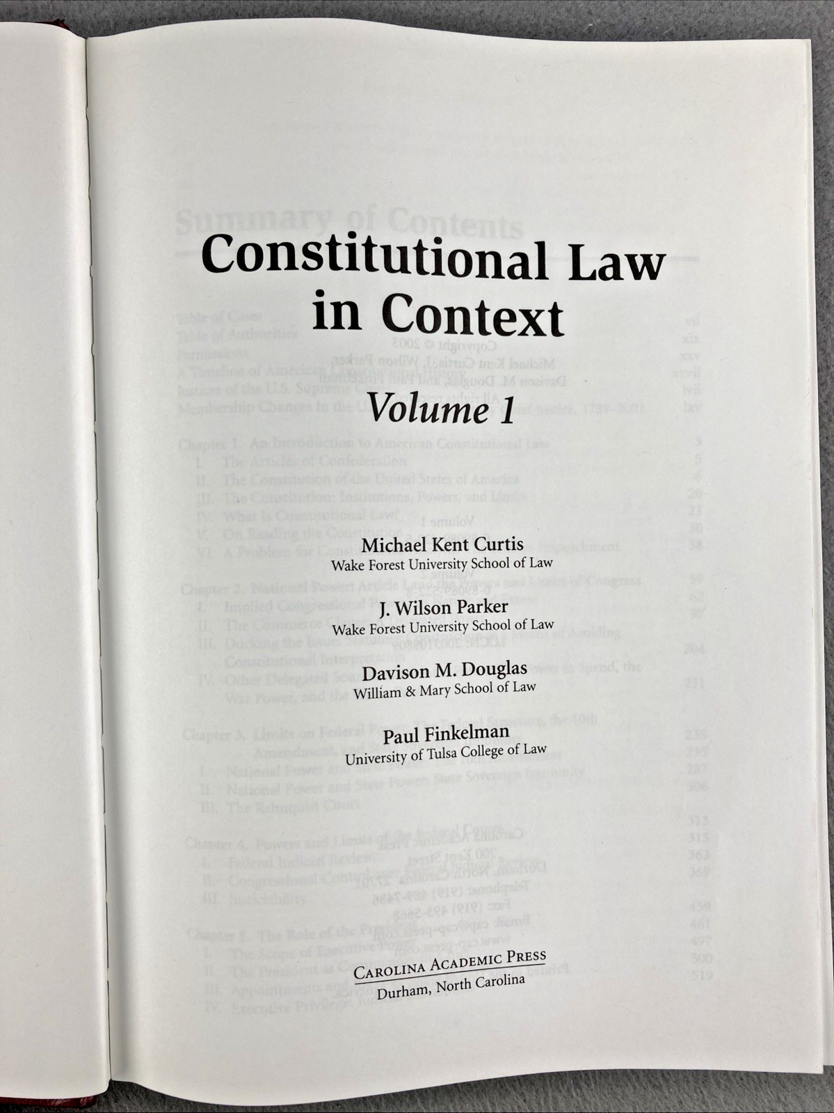 Constitutional Law In Context Volume 1 And 2 Carolina Academic Press Bundle