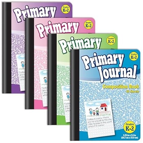 Better Office Products Primary Journal – 4 Pack, Hardcover, 80 Sheets, K-2