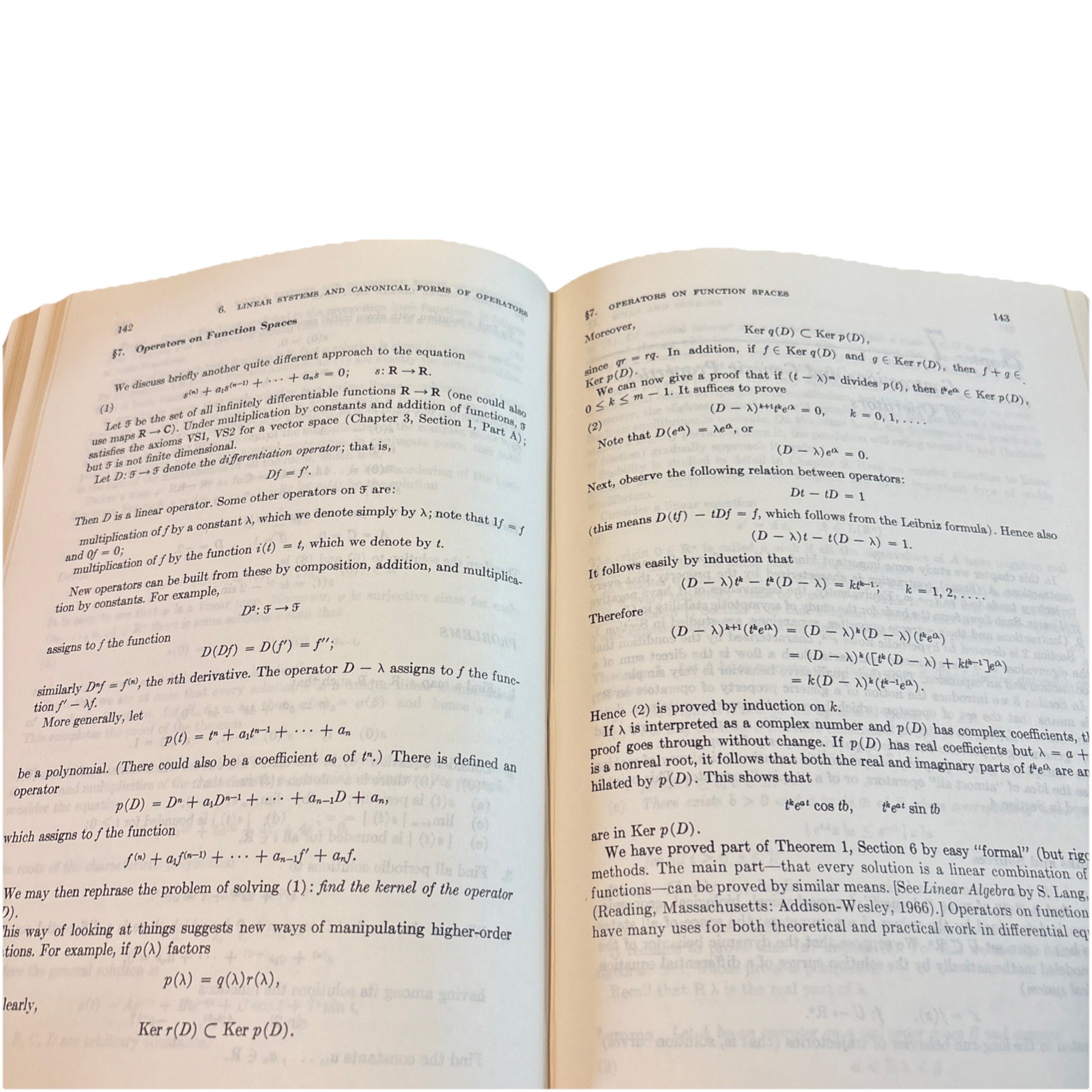 Differential Equations Dynamical Systems & Linear Algebra HC Hirsch Very Good*