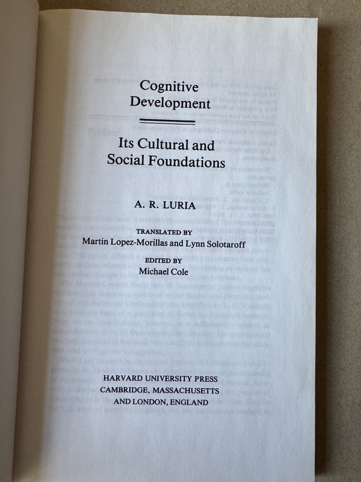 Cognitive Development: Its Cultural and Social Foundations (Paperback)