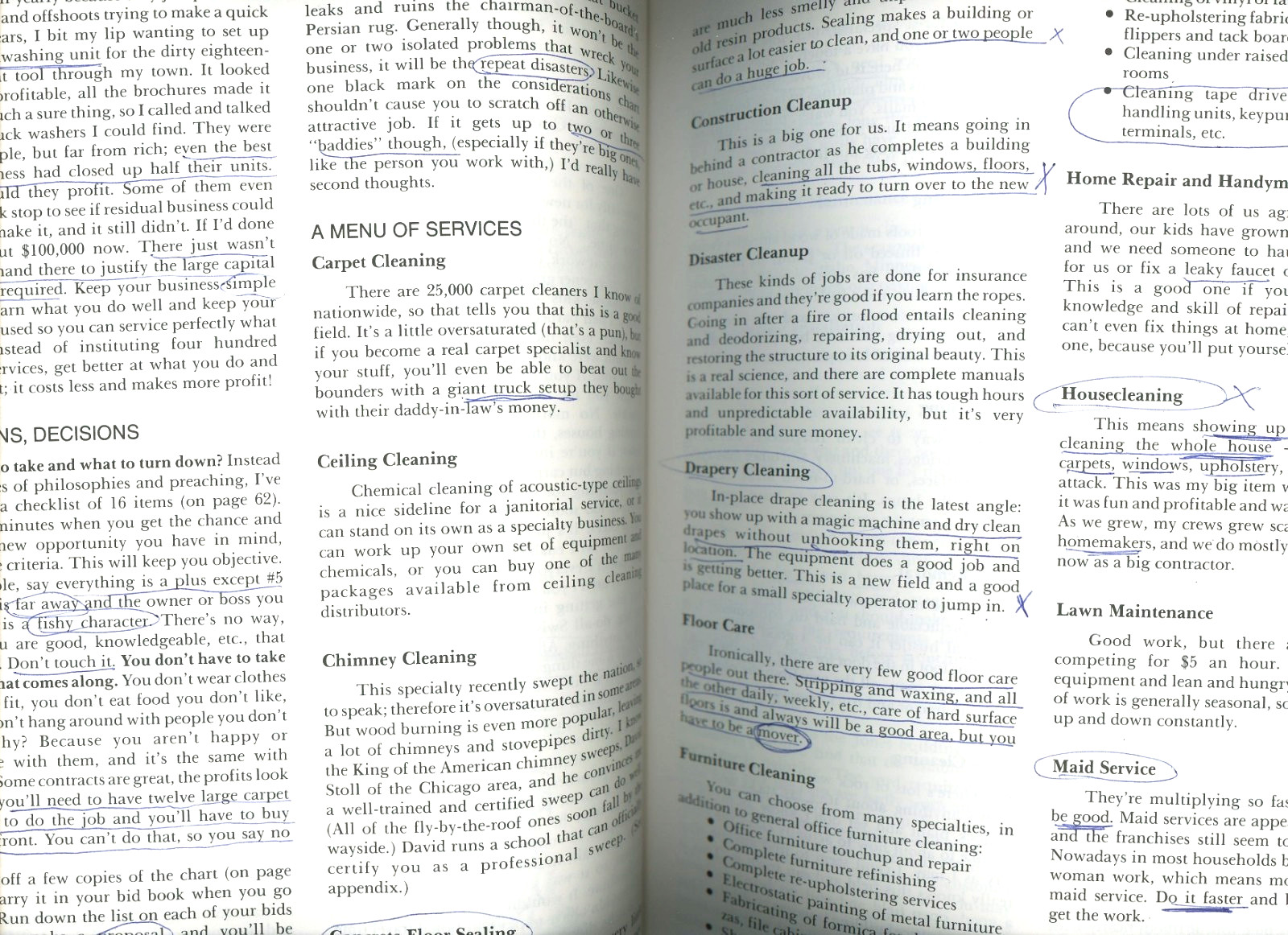 Cleaning Up for a Living don aslett how to 11″ x 8 1/2″ 208 Pages paperback book