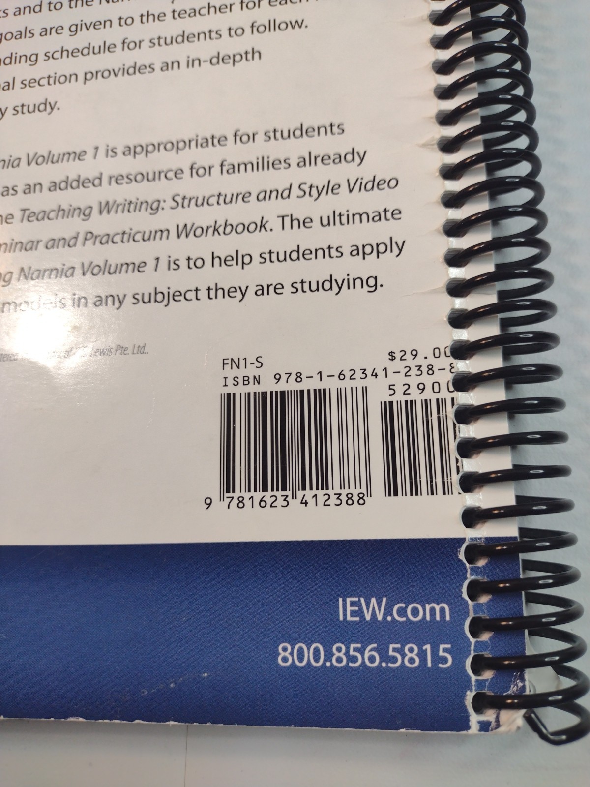 IEW Following Narnia Volume 1: The Lion’s Song Student Book by Bettis Paperback