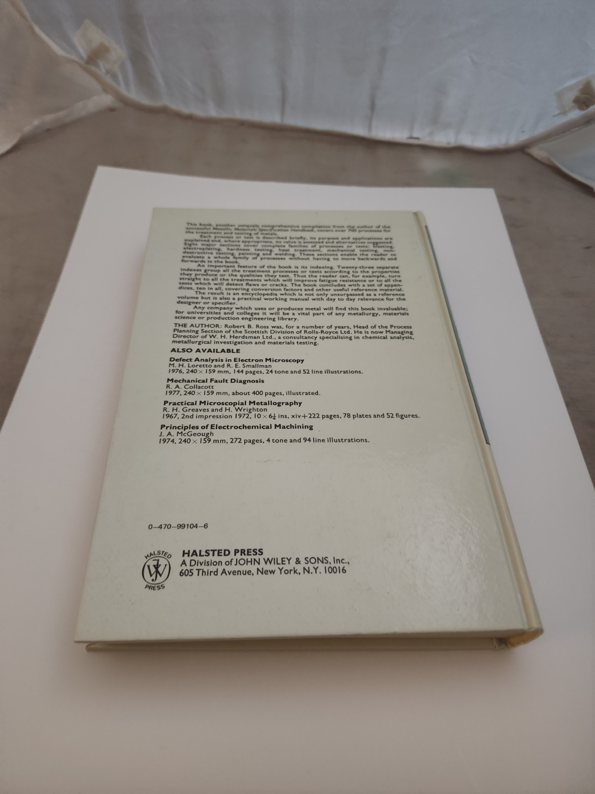 Handbook Of Metal Treatments And Testing by Robert B. Ross