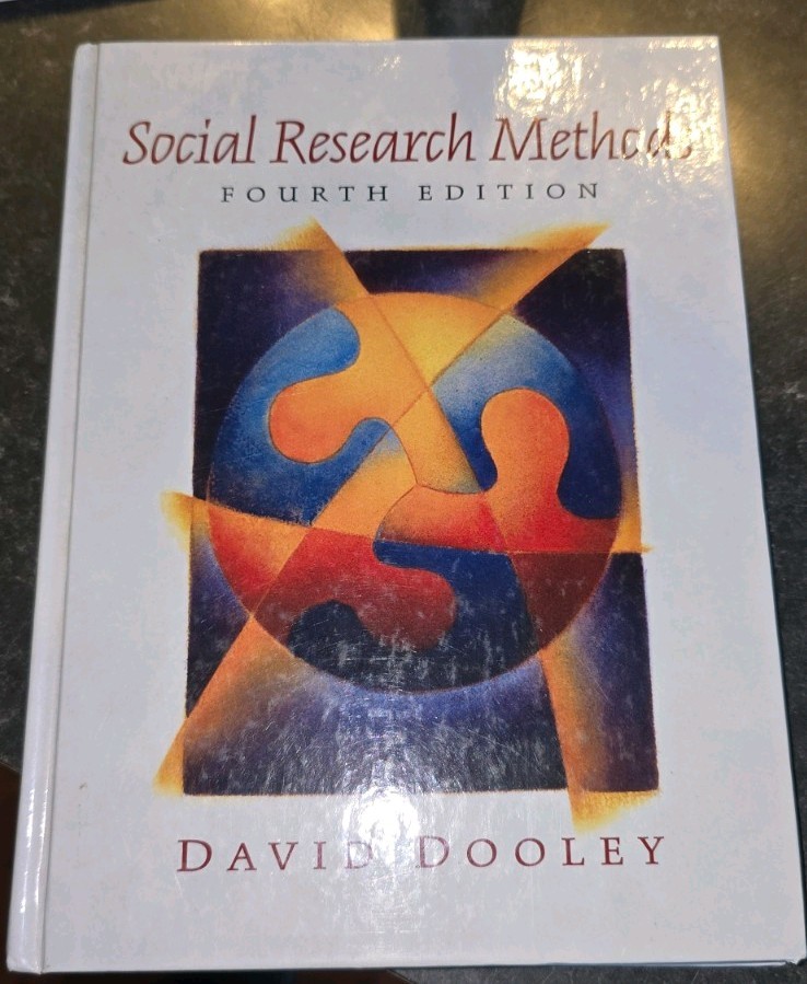 Social Research Methods Paperback David Dooley