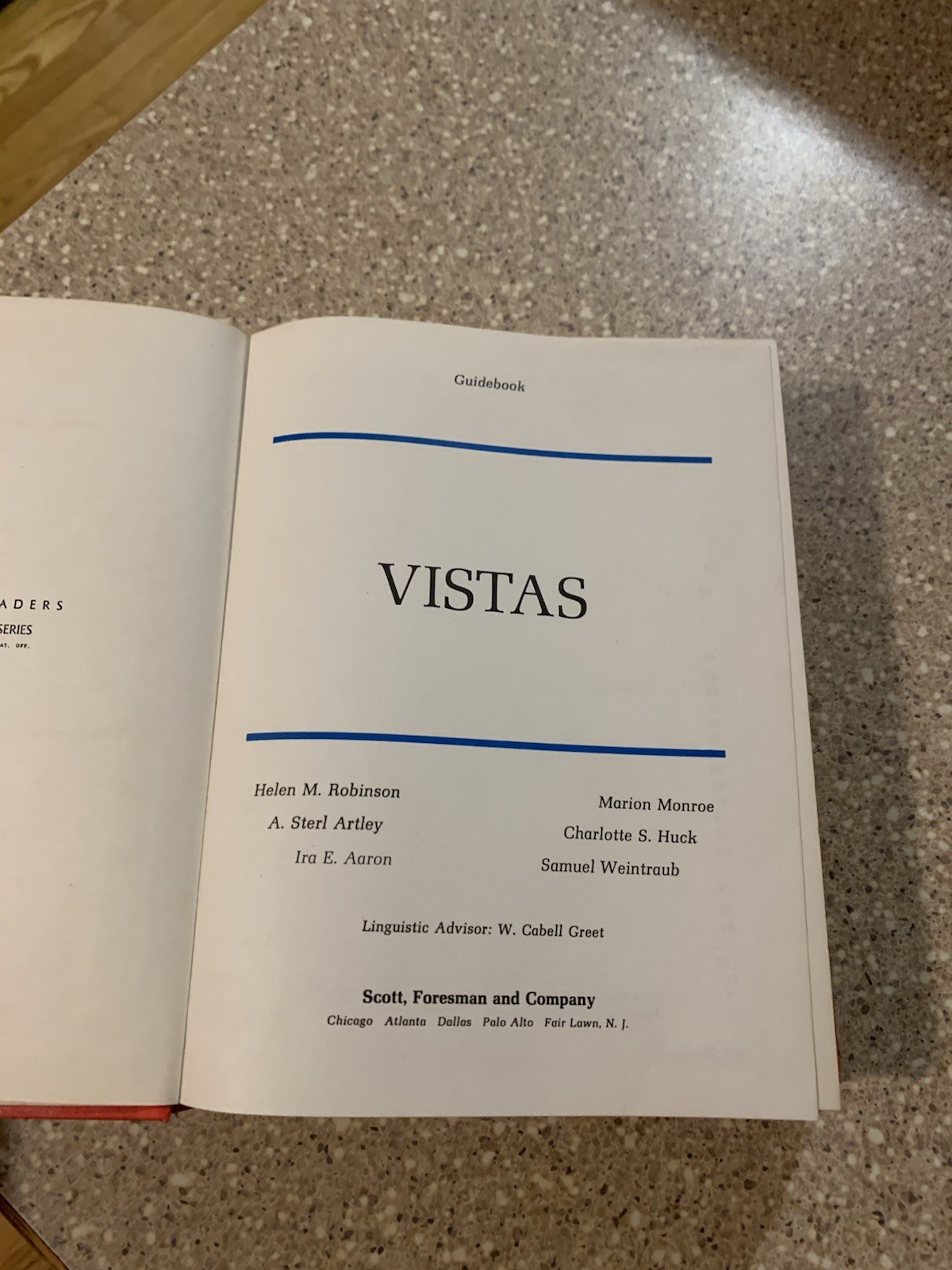 Vintage Teacher’s Edition 1965 – Scott Foresman Vistas Grade 5 New Basic Readers
