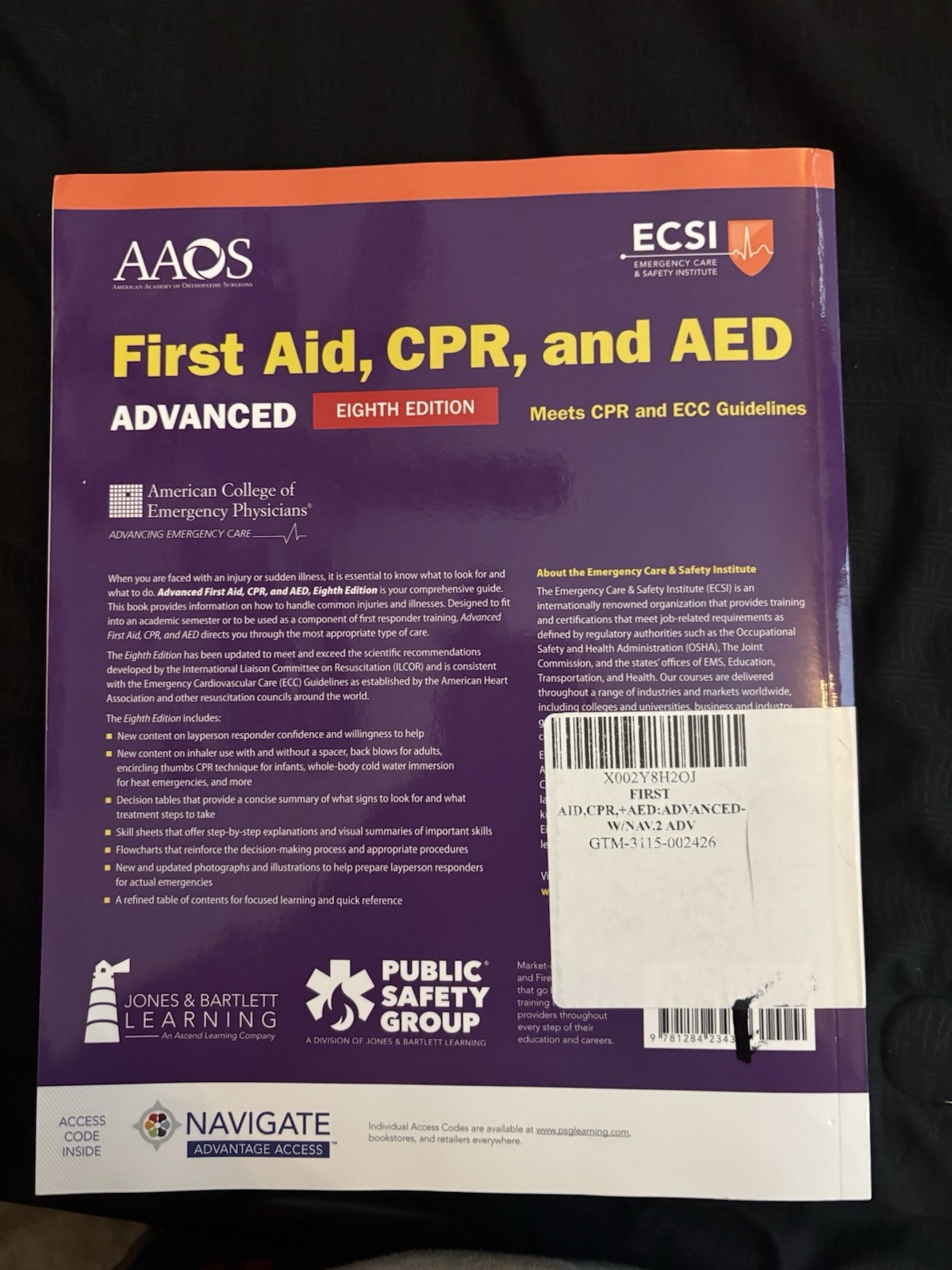 First Aid CPR and Aed Meets CPR and Ecc Guidelines 8th Edition