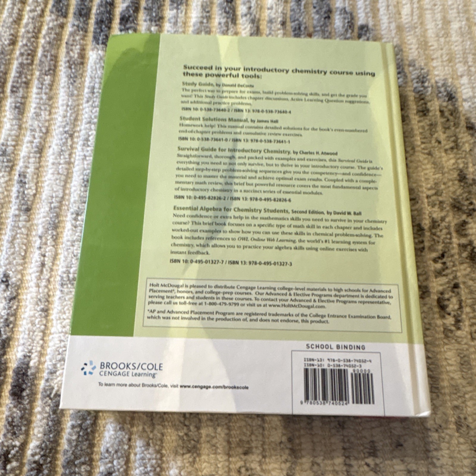 Brooks/Cole Introductory Chemistry: A Foundation 7th Ed Zumdahl & DeCoste