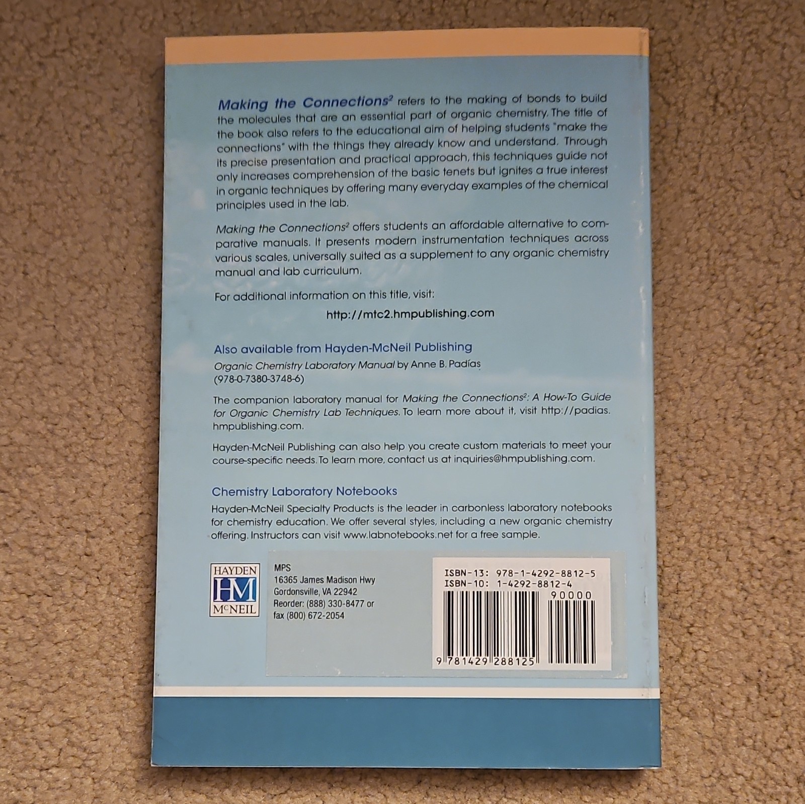 Hayden-McNeil Making the Connections² Organic Chemistry Lab Techniques 2nd Ed PB