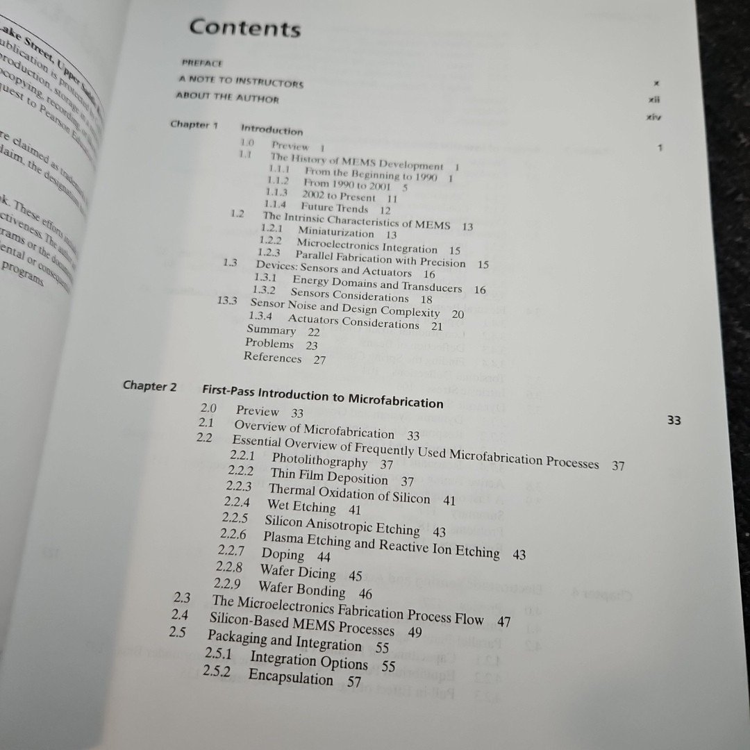 Foundations of MEMS Hardcover Chang Liu Second Edition