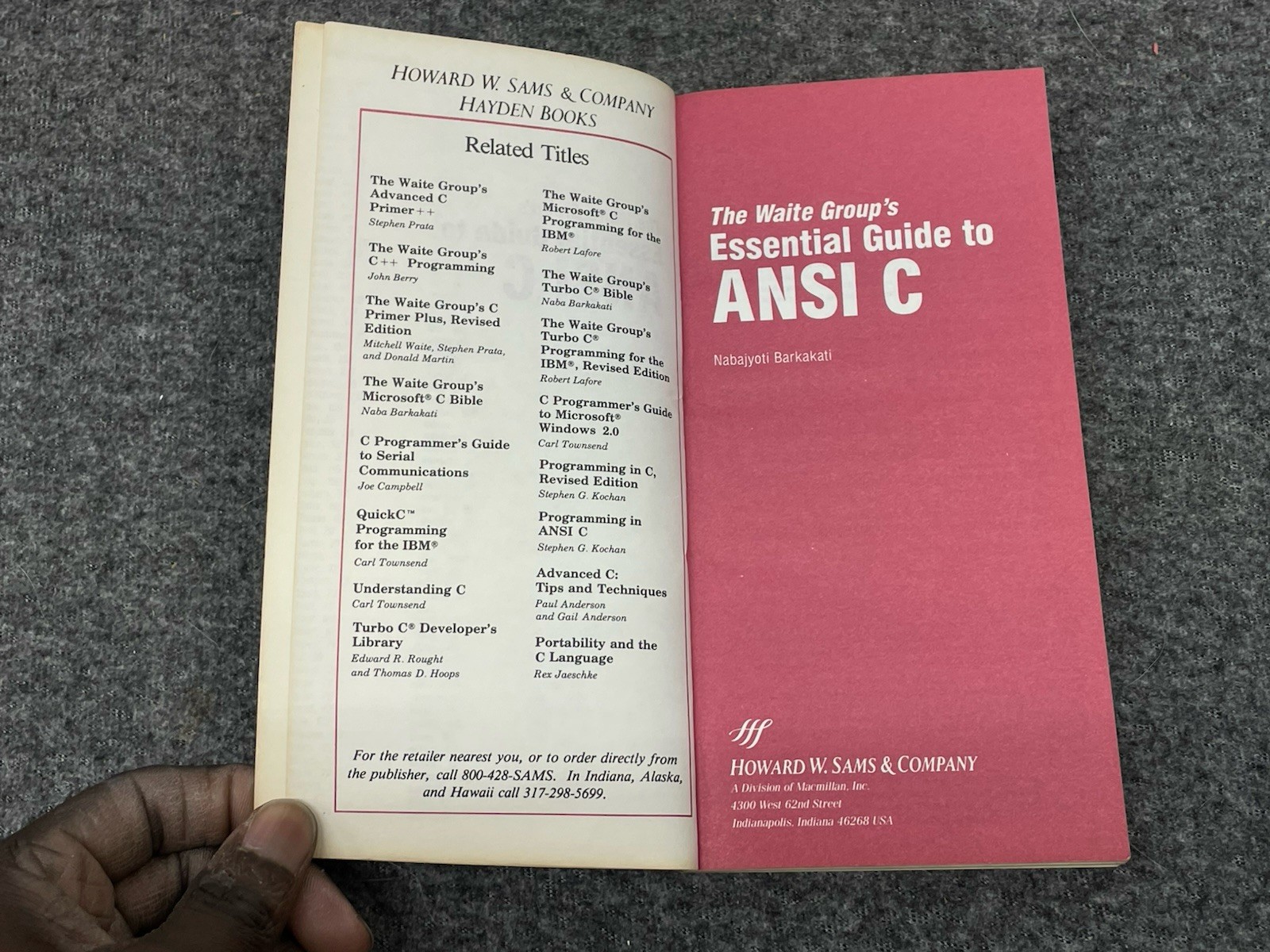 The Waite Group’s Essential Guide to ANSI C By Nabajyoti Barkakati 1988 1st Ed.