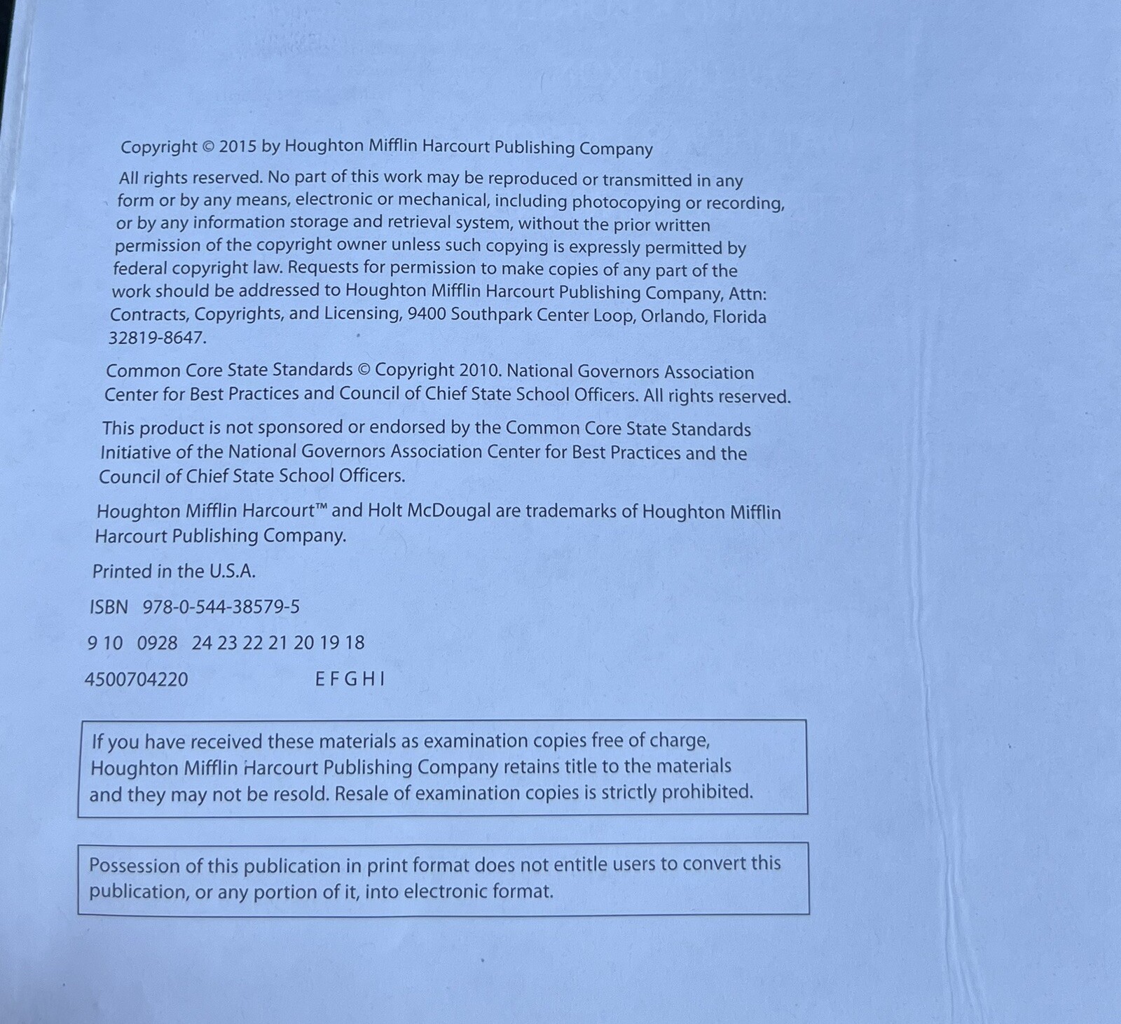 Geometry Volume 1 part of the GO MATH! Series Text with Perforated Pages