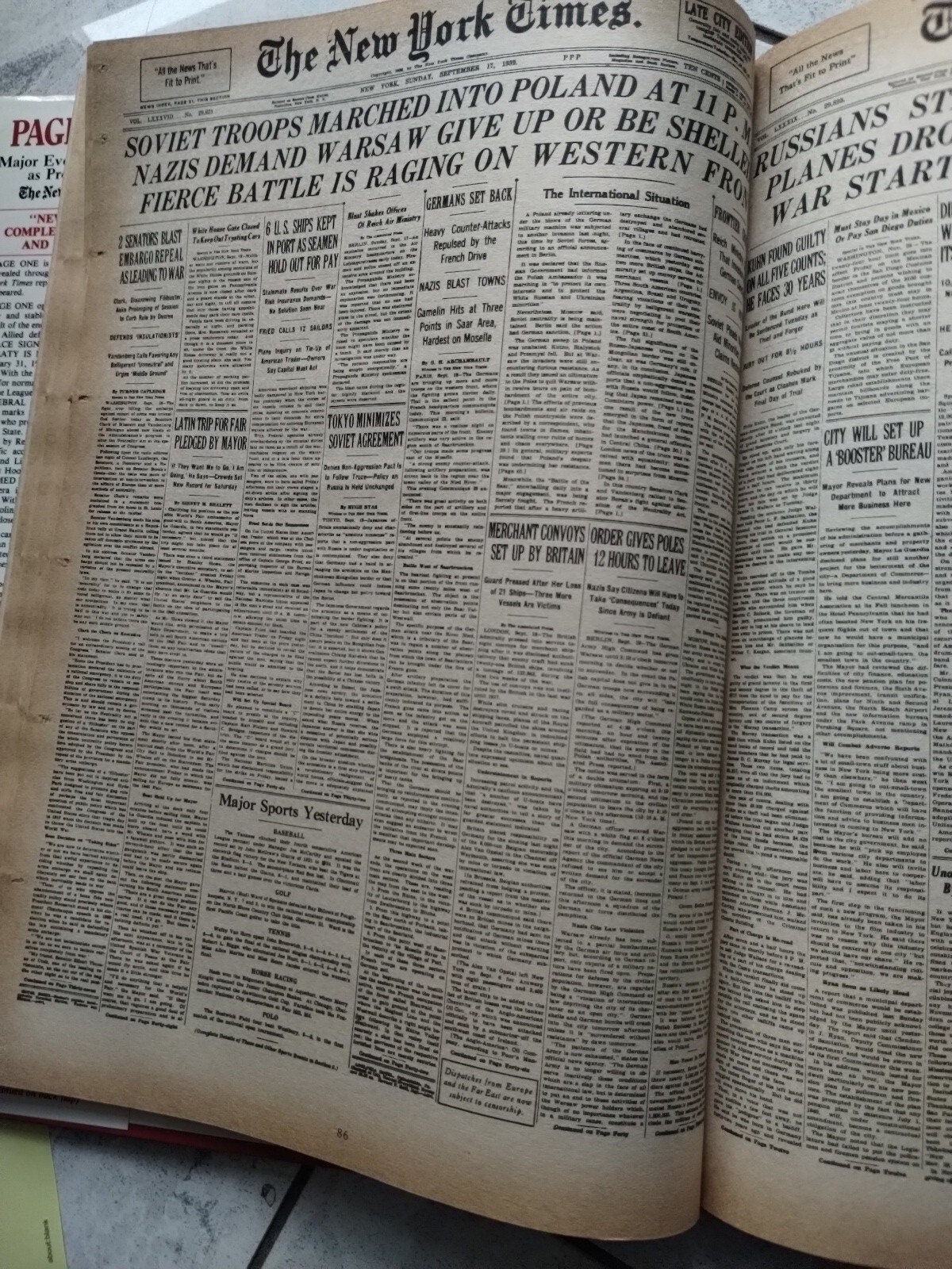 THE NEW YORK TIMES PAGE ONE Major Events 1920-1983 292 pages Hard Back 15.5X11.5