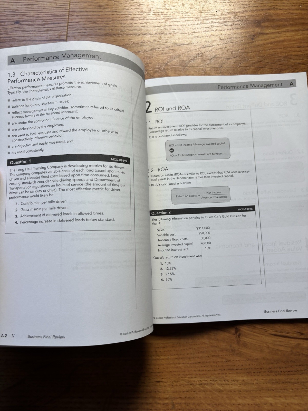 Becker Professional Education CPA Exam Review – V 4.1 Business Final Review…