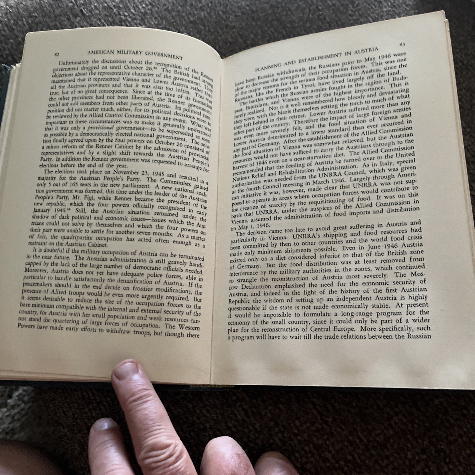 American Military Government, its Organization and Policies. 1947 Copy