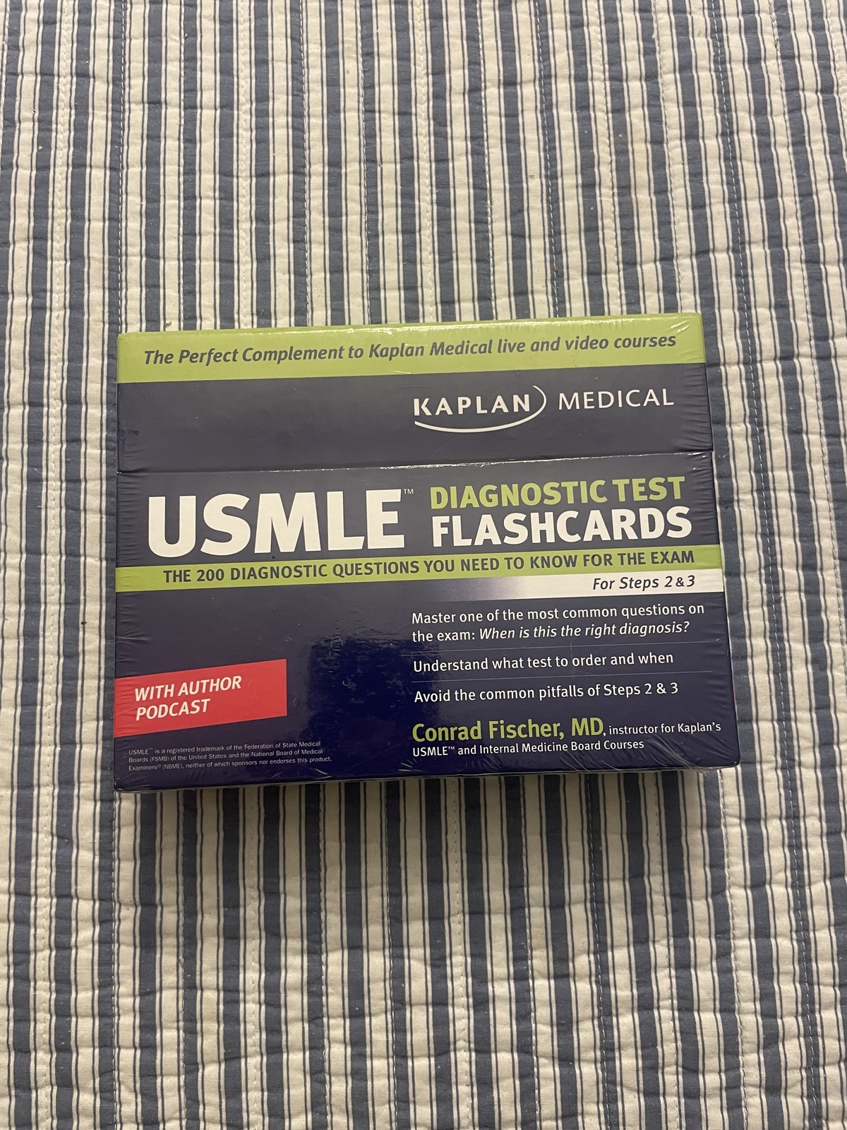 Kaplan Medical USMLE Diagnostic Test Flashcards Steps 2 & 3 Conrad Fischer MD
