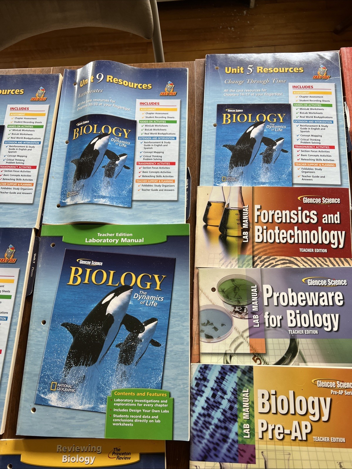 20 + Glencoe Biology Homeschool Curriculum Teacher Resource Lot Manuals McGraw