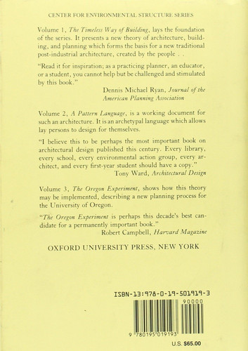 A Pattern Language: Towns, Buildings, Construction (Center for…