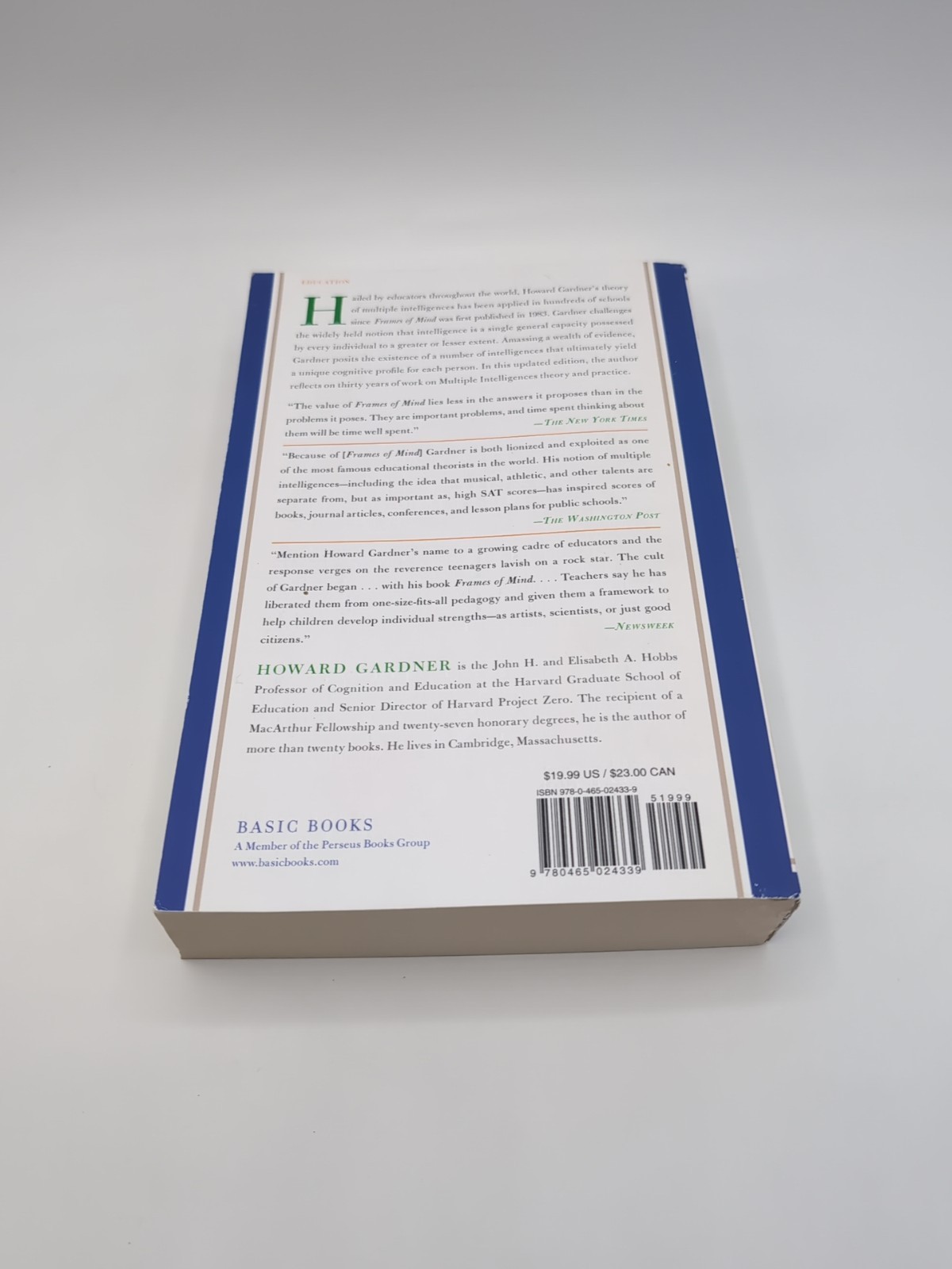 Frames of Mind : The Theory of Multiple Intelligences by Howard Gardner…