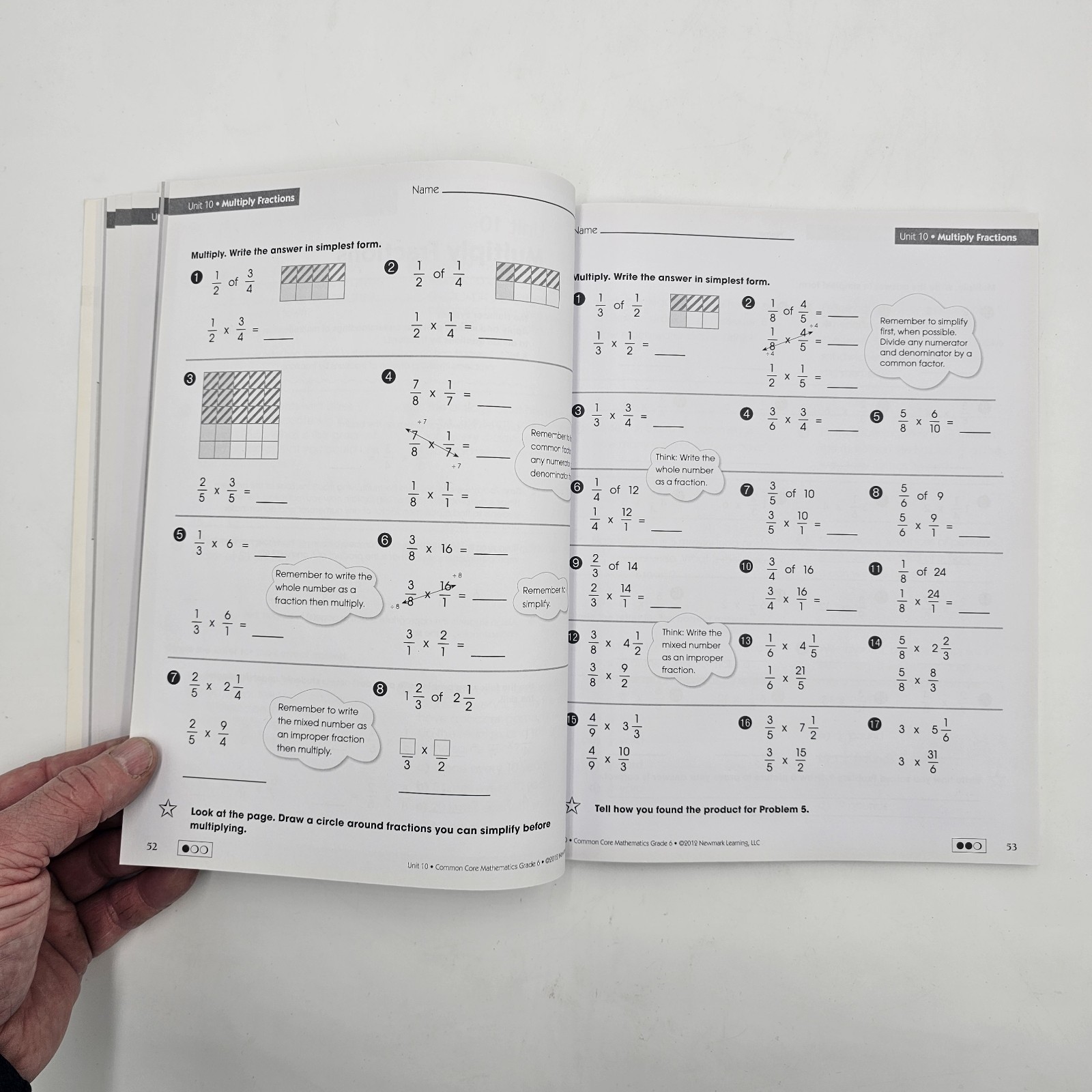 Common Core Math Grade 6 | Newmark Learning Workbook | Homeschool PB Acceptable