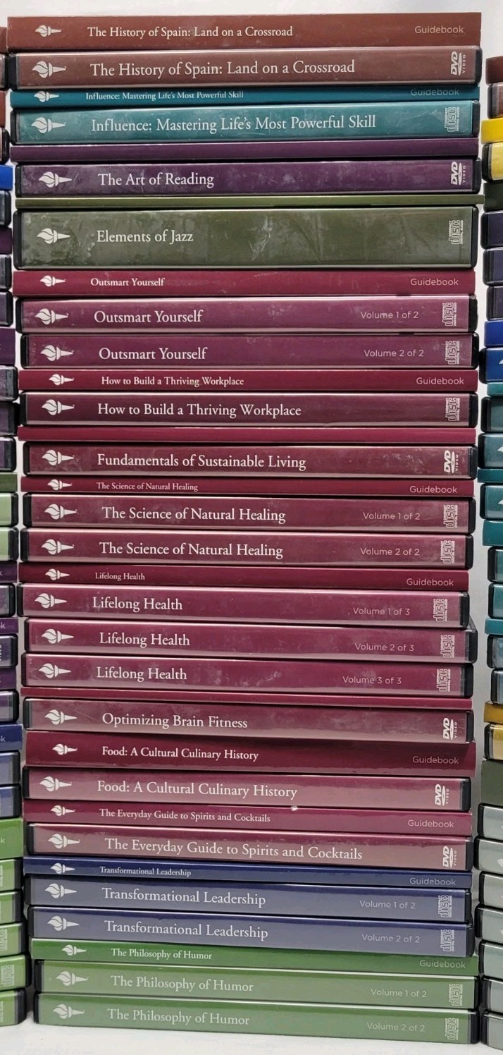 The Great Courses Lot of 35 Different Complete Courses CDs DVDs With Guidebooks