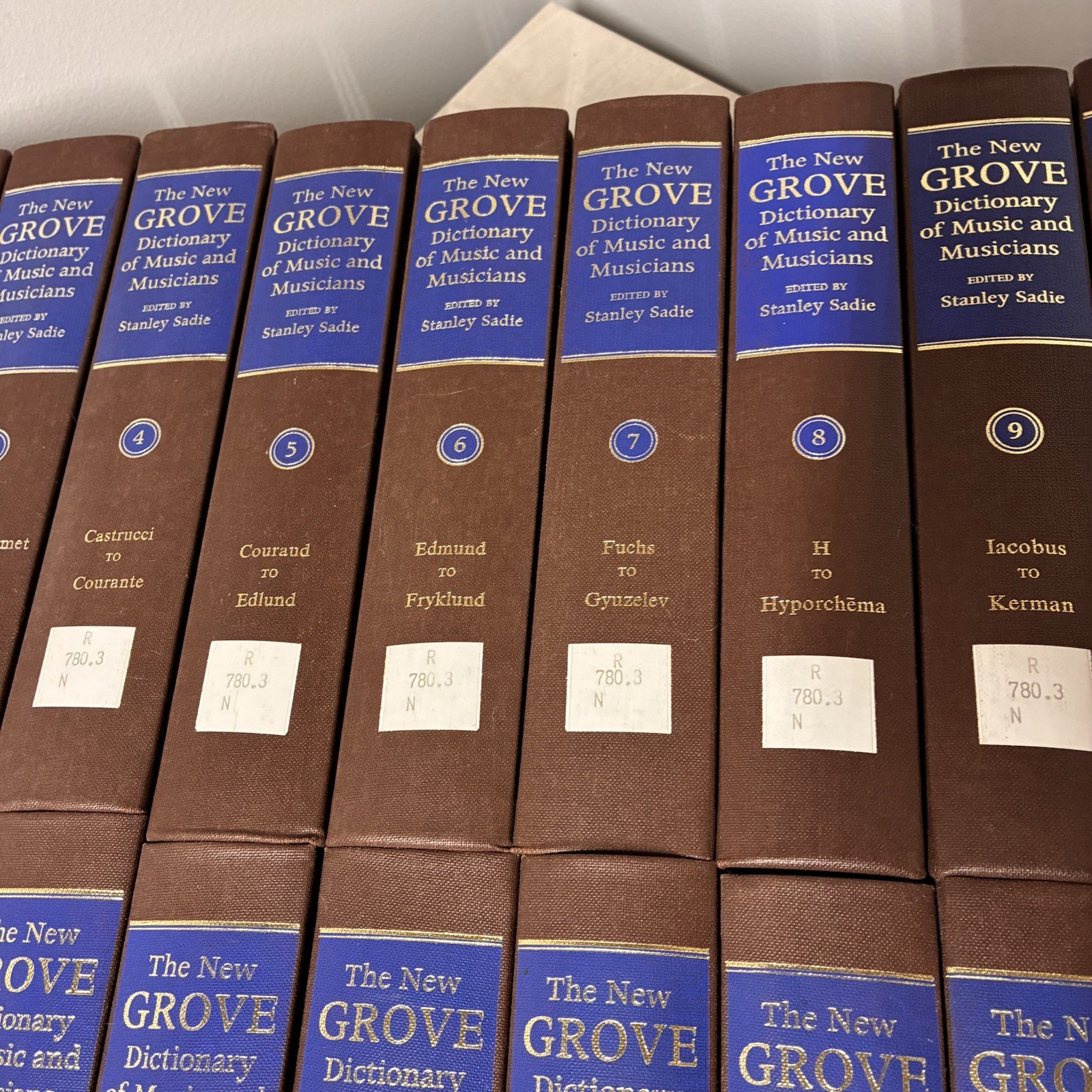 New Grove Dictionary Of Music And Musicians Stanley Sadie 20 Vol HB 1980 ExLib
