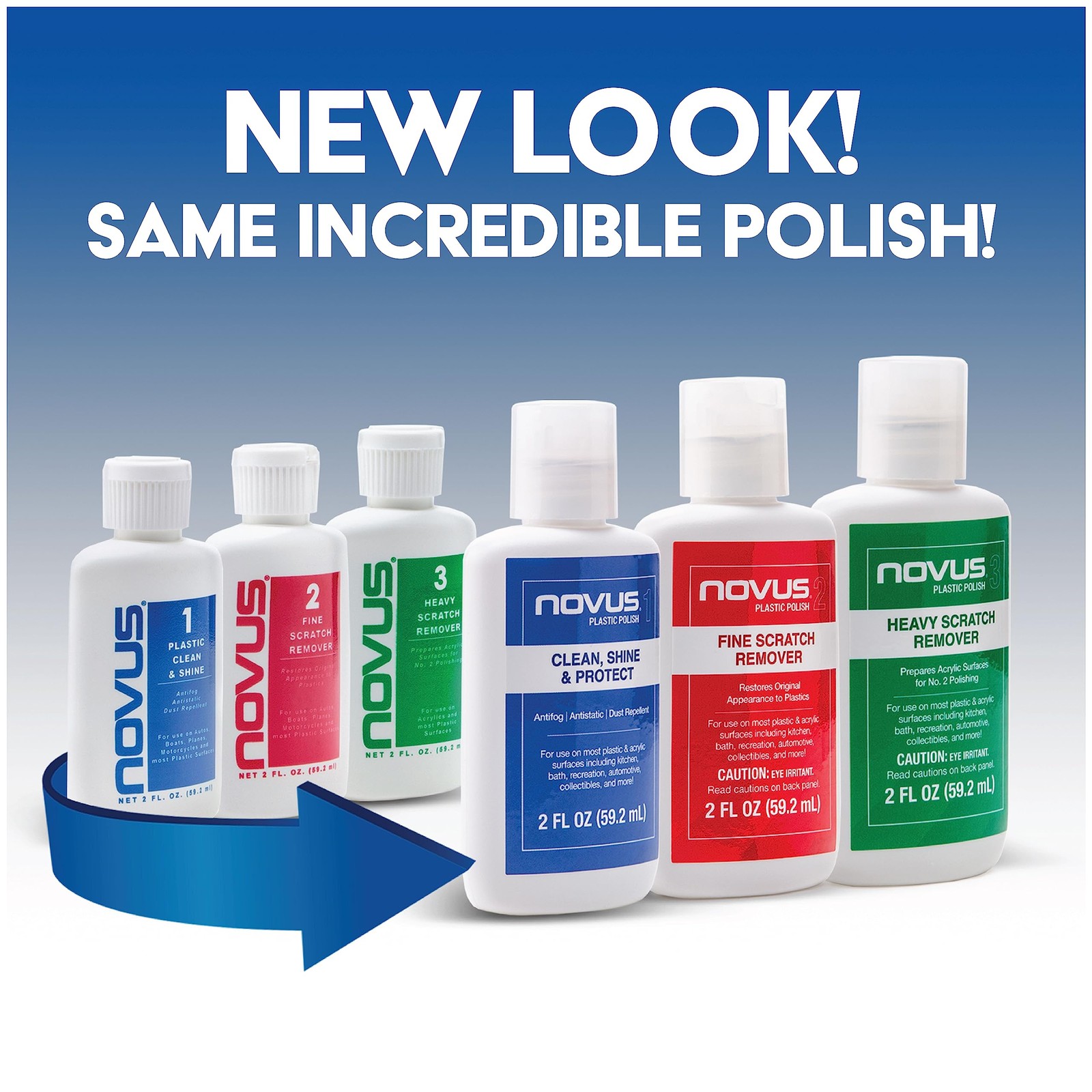 8 Ounce PK1-8OZ-PM Plastic Clean Scratch Remover Set Polish Mates Pack