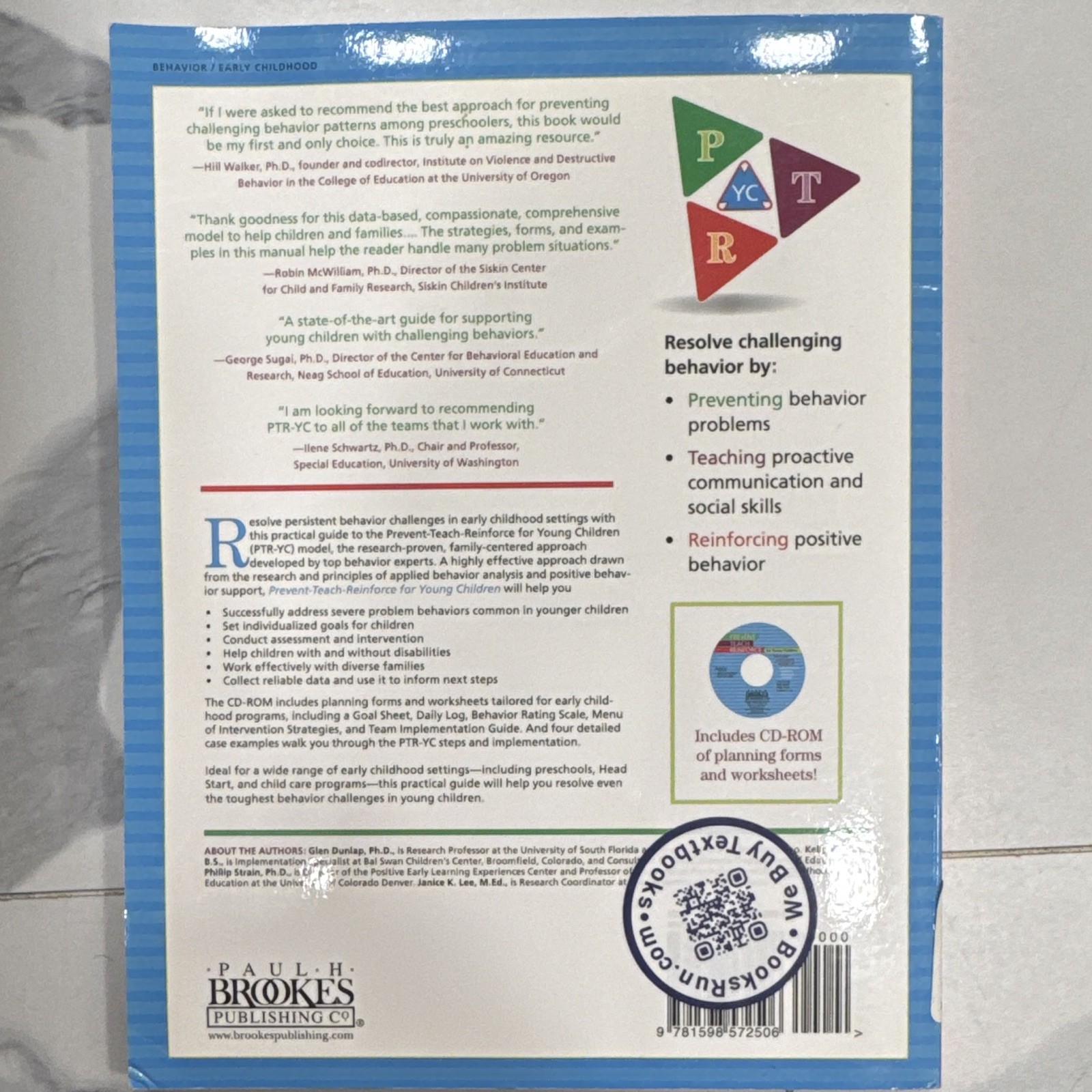Prevent-Teach-Reinforce for Young Children Paperback Brookes Publishing CD-ROM
