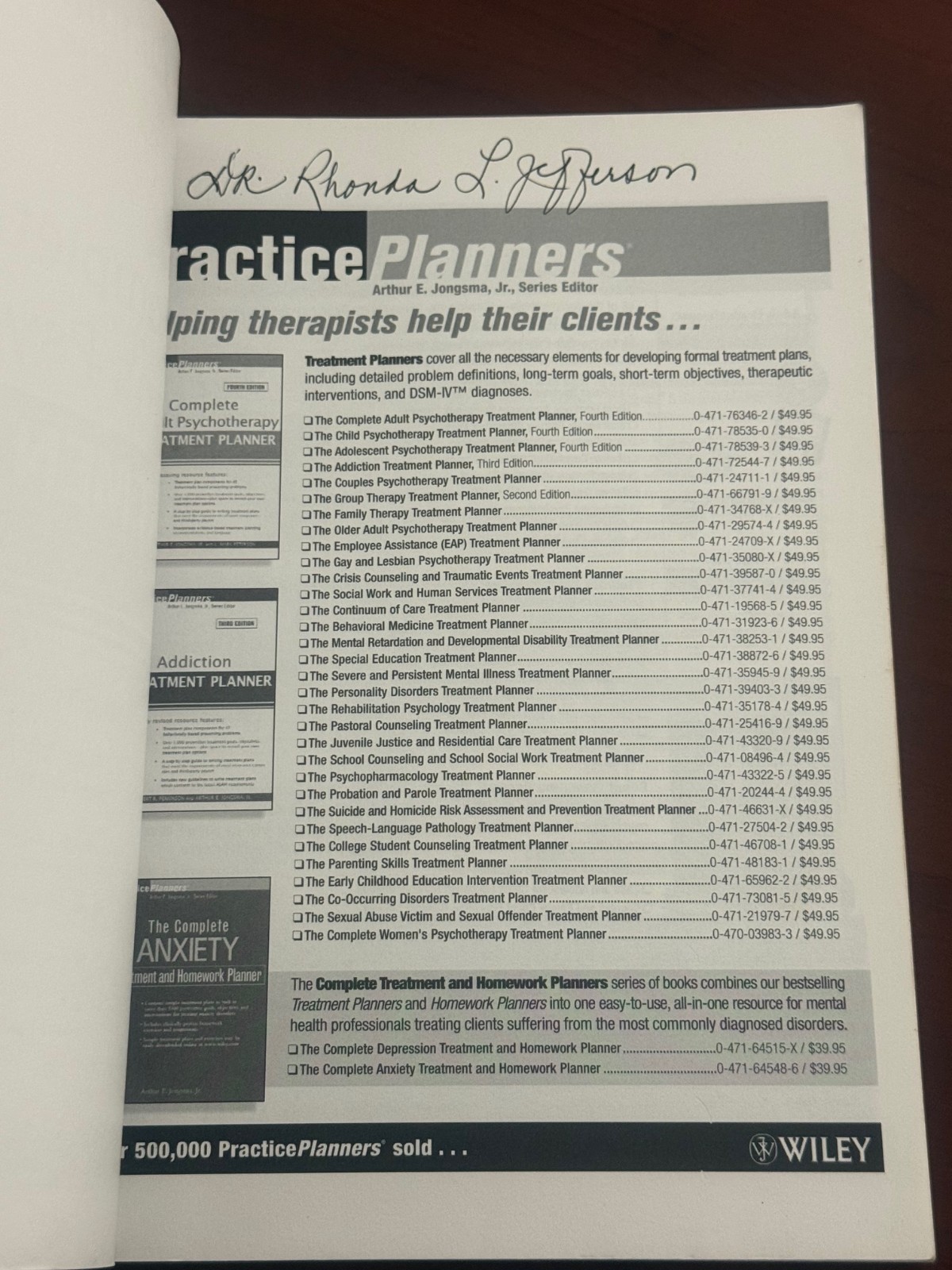 The Complete Women’s Psychotherapy Treatment Planner Julie R Ancis 2007 PB