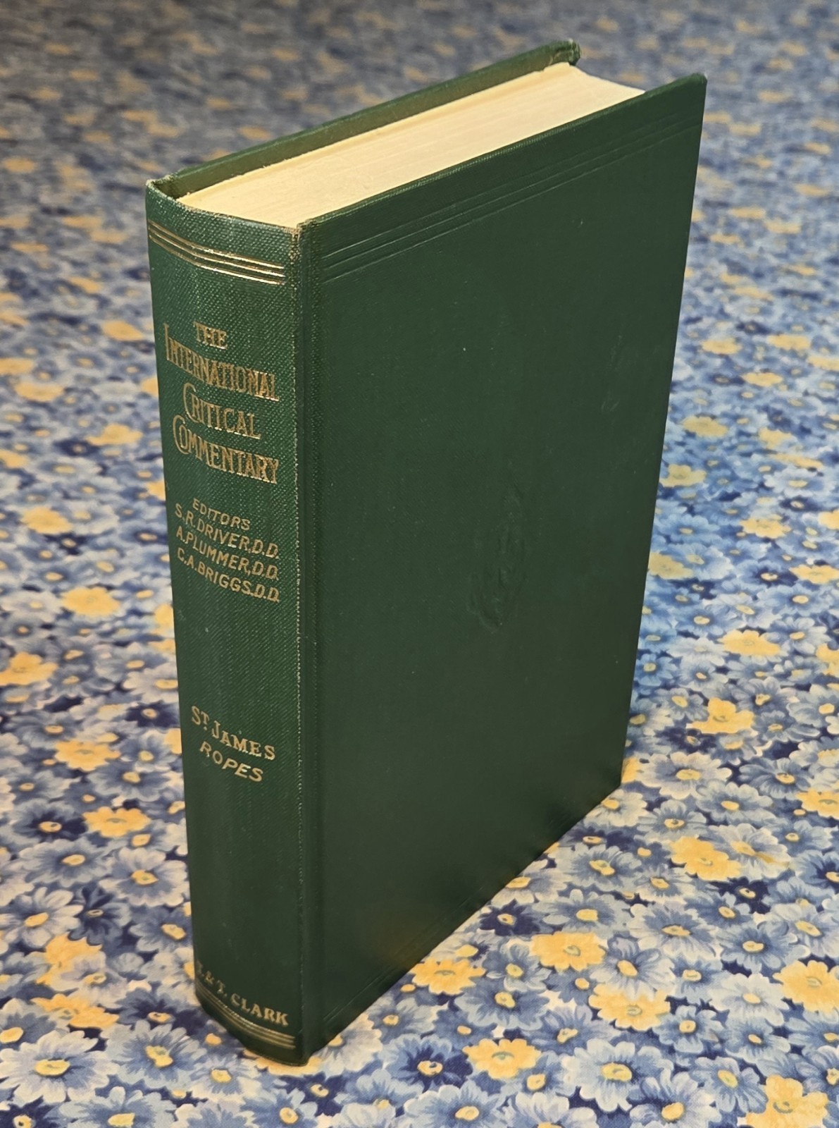 The Book Of St. James, The International Critical Commentary James Ropes 1978 HC