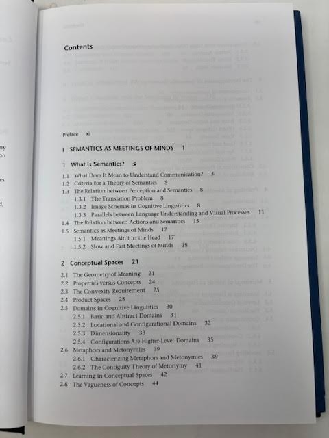 GEOMETRY OF MEANING : SEMANTICS BASED ON CONCEPTUAL SPACES BY PETER GÄRDENFORS