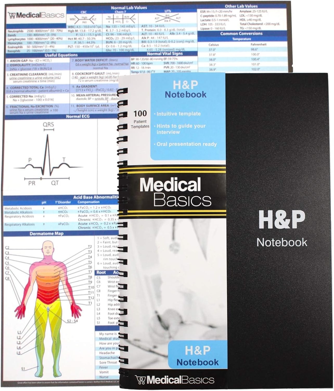 Medical History and Physical Notebook 100 Templates Perforated Pages For Medi…