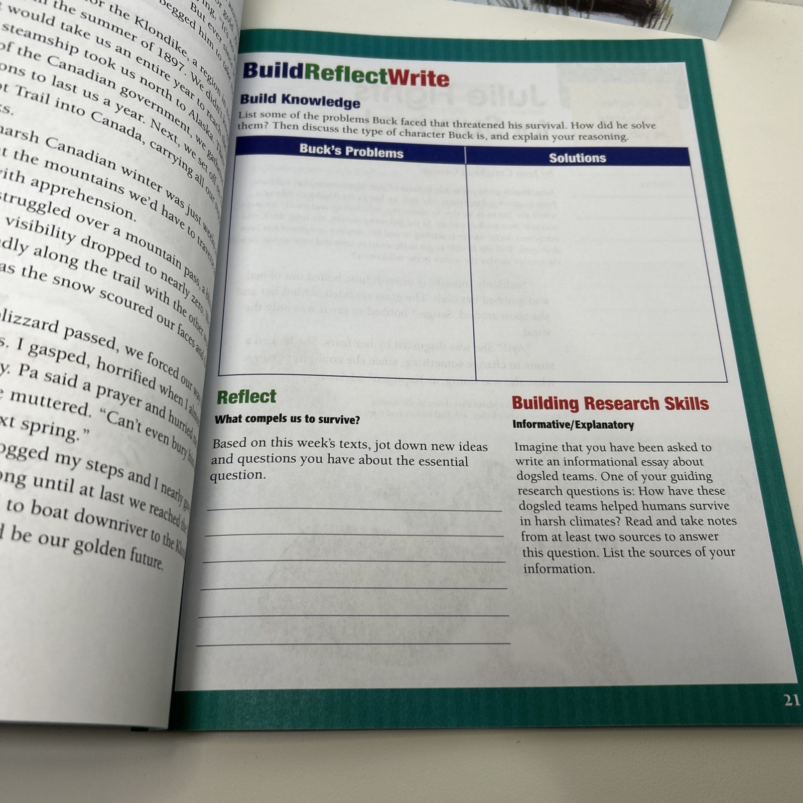 Up Against the Wild – Texts for Close Reading Grade 5 Unit 6 Benchmark Lot Of 5