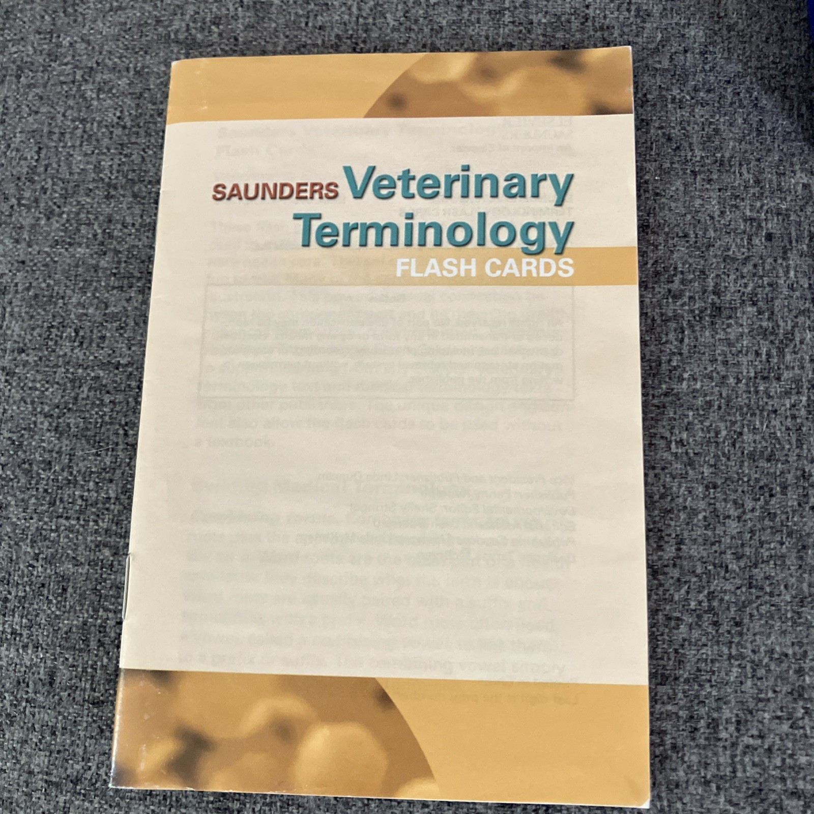 Saunders Veterinary Terminology Flash Cards 530 Full Color Cards Complete Set