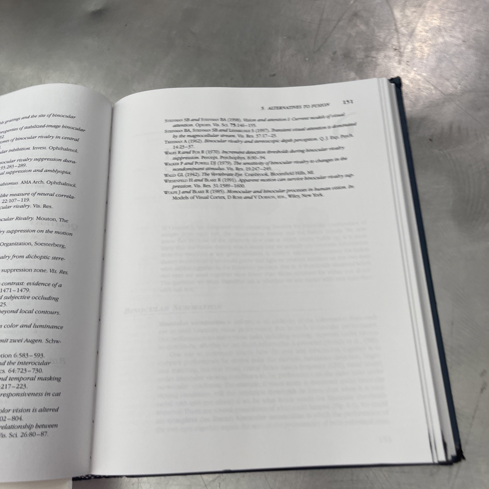 Foundations of Binocular Vision: A Clinical Perspective – Hardcover – ACCEPTABLE