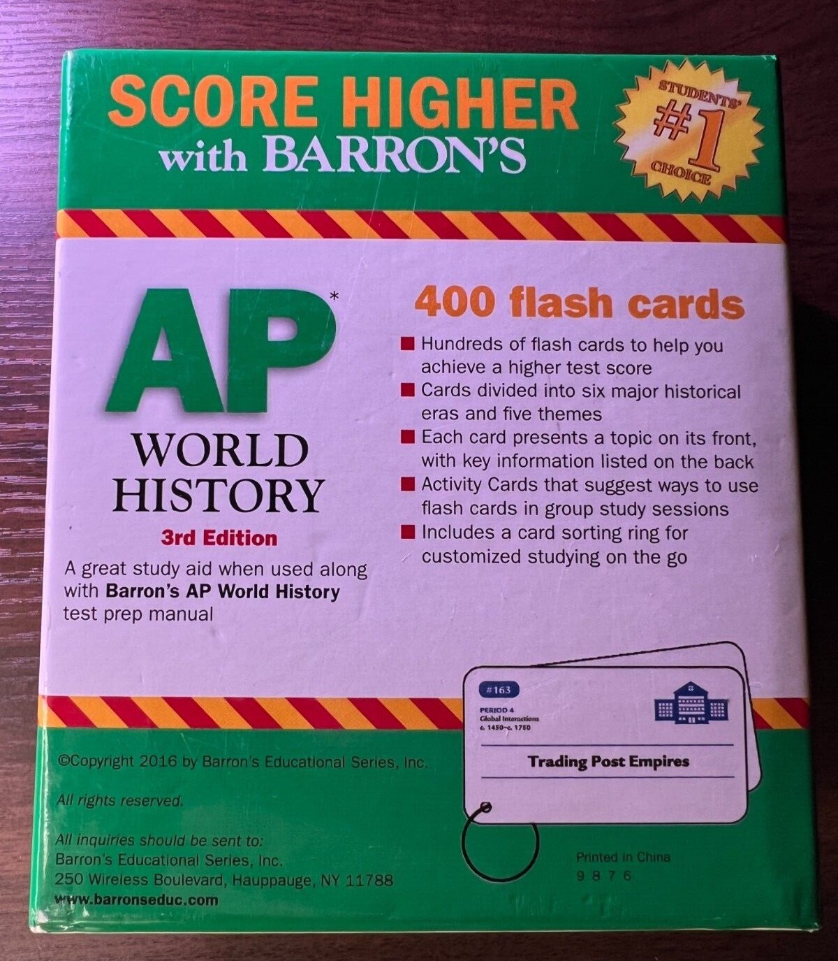 Barron’s Test Prep Ser.: AP World History Flash Cards by Kate Caporusso and…